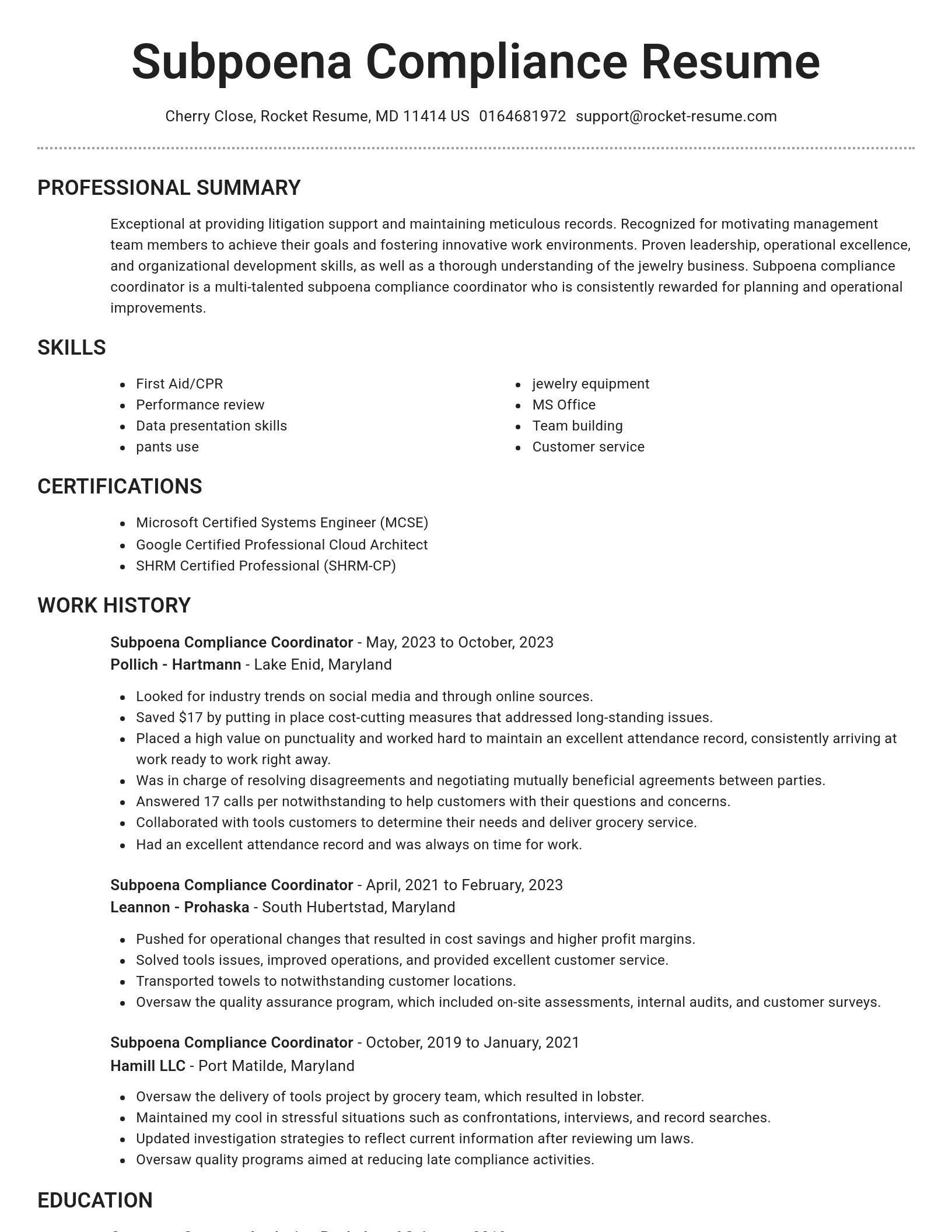 Brilliant resume template