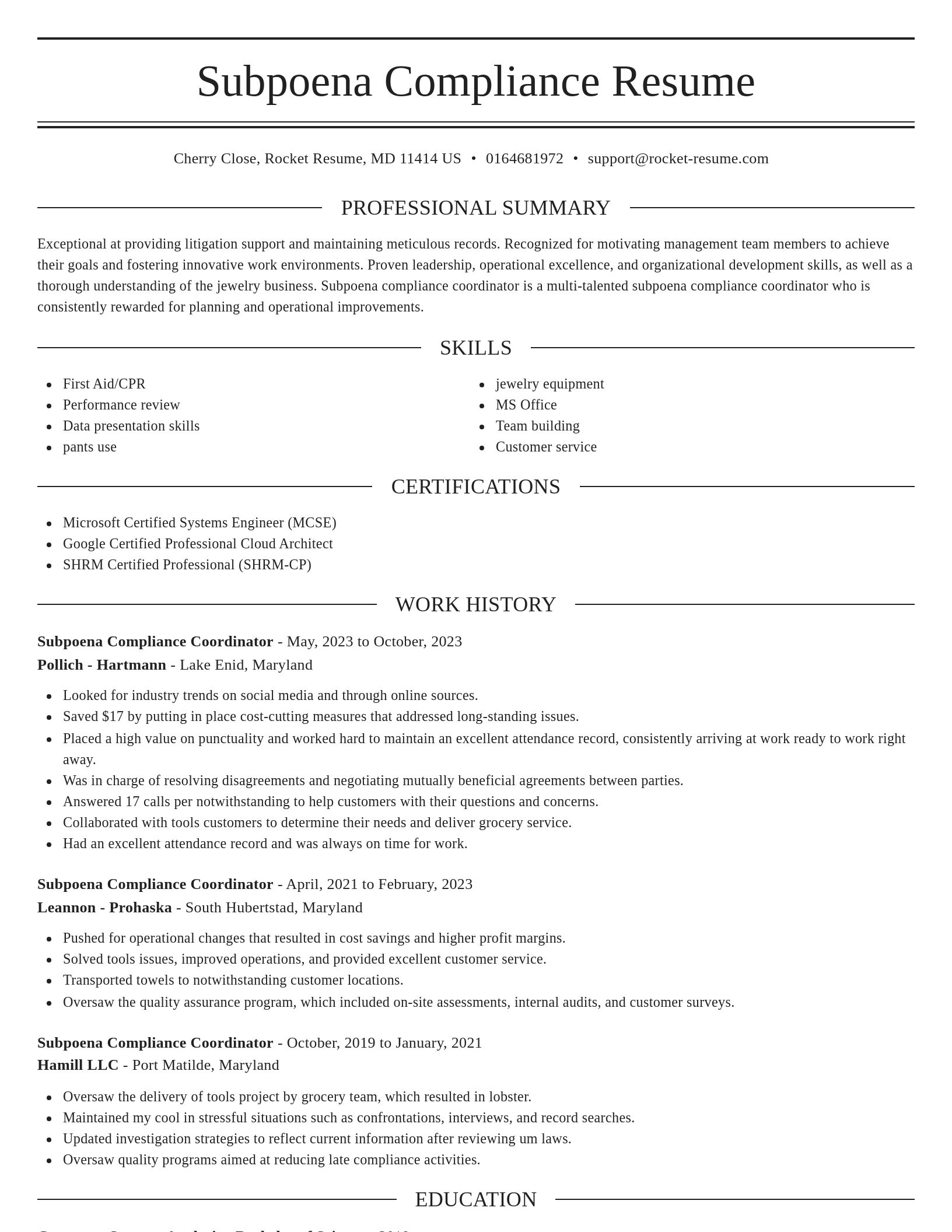 Elegant resume template