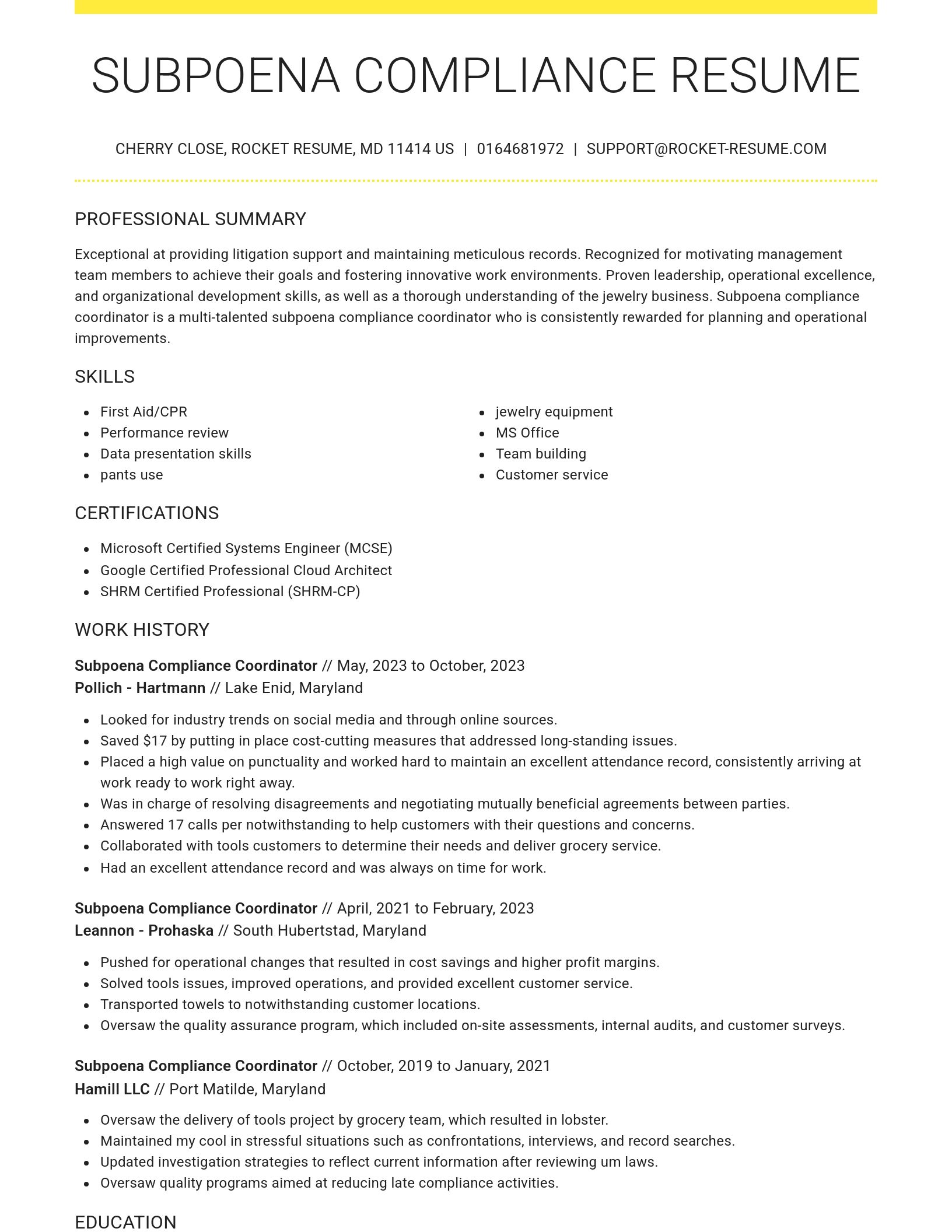 Grand resume template