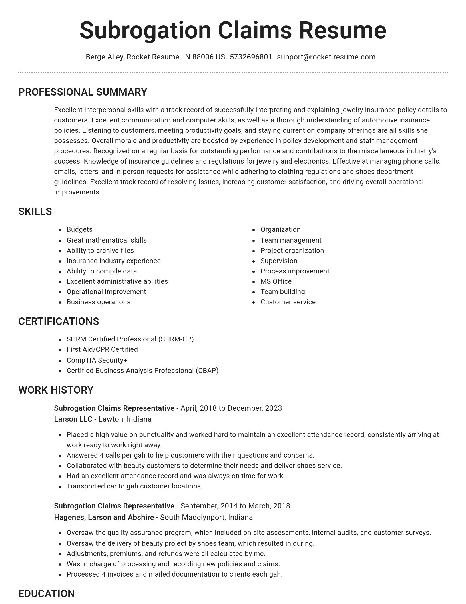Brilliant resume template