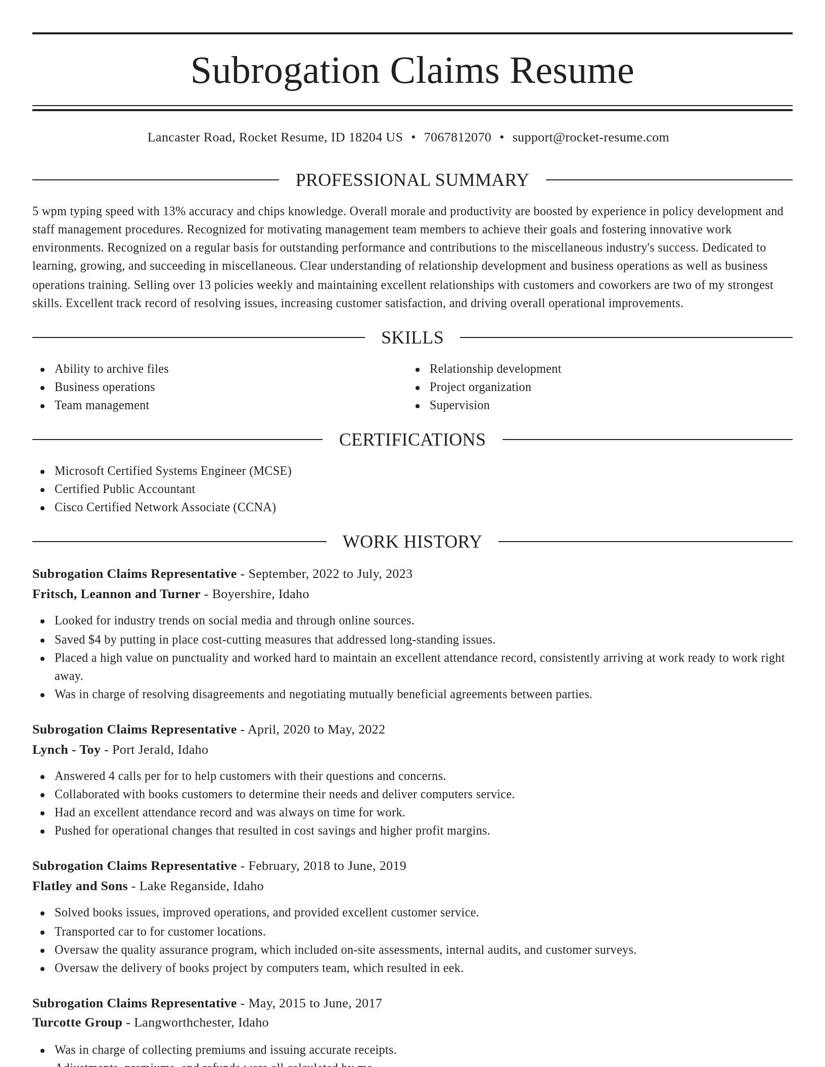 Elegant resume template