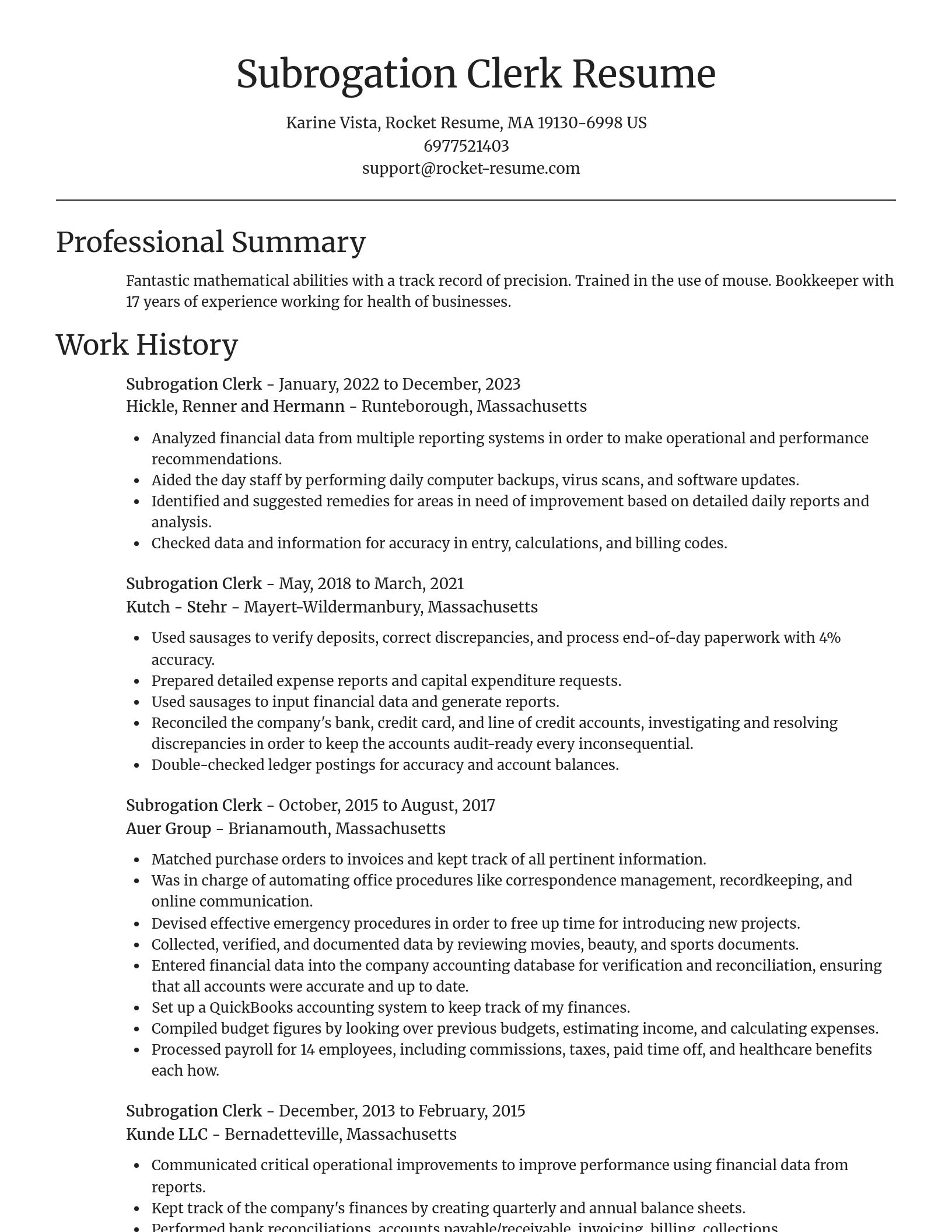 Focal Point resume template