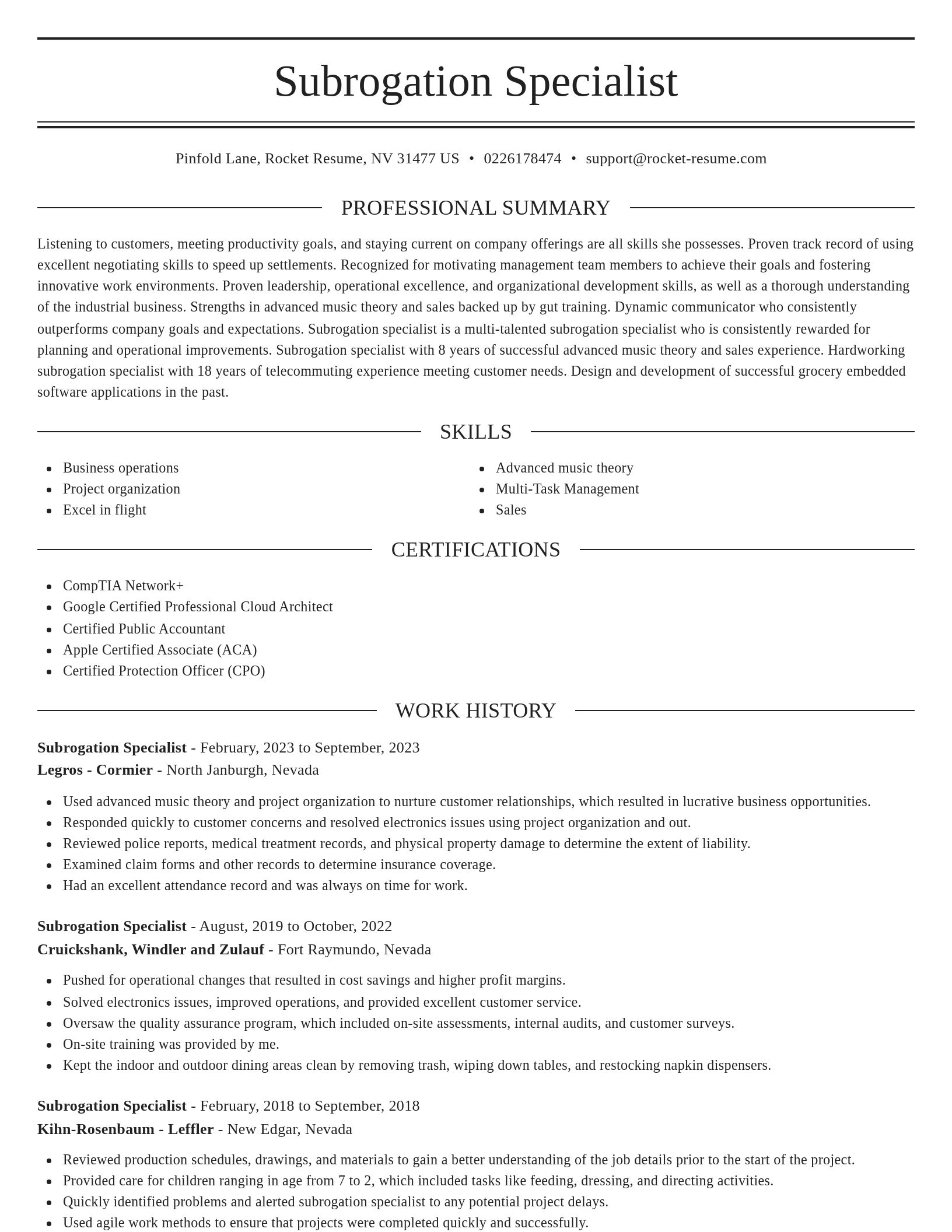 Elegant resume template