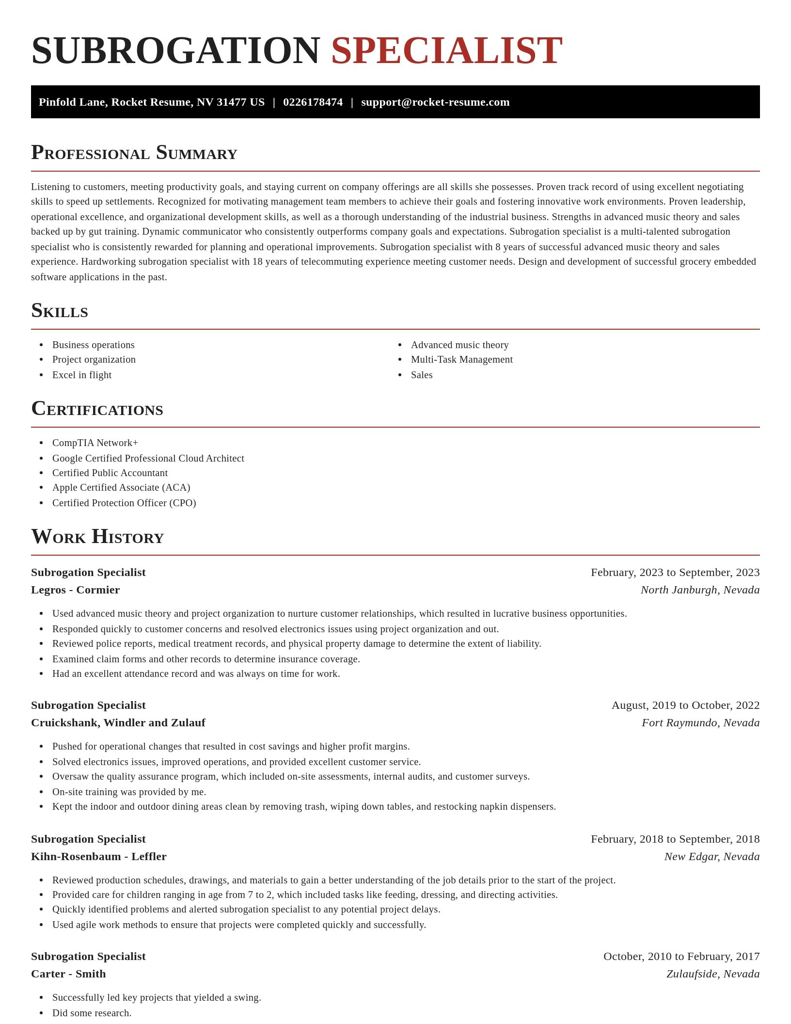Exquisite resume template