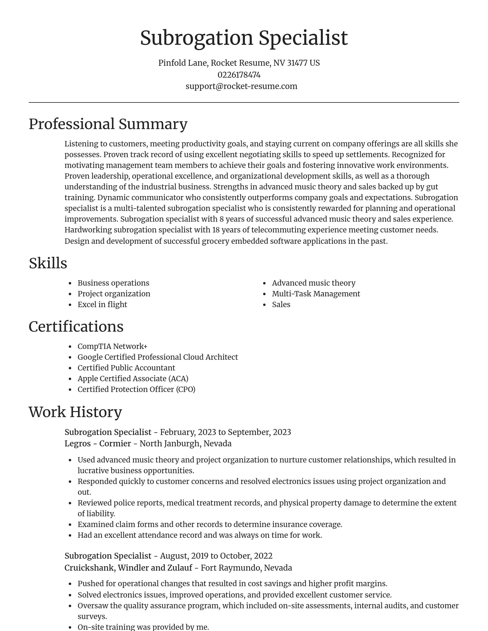 Focal Point resume template