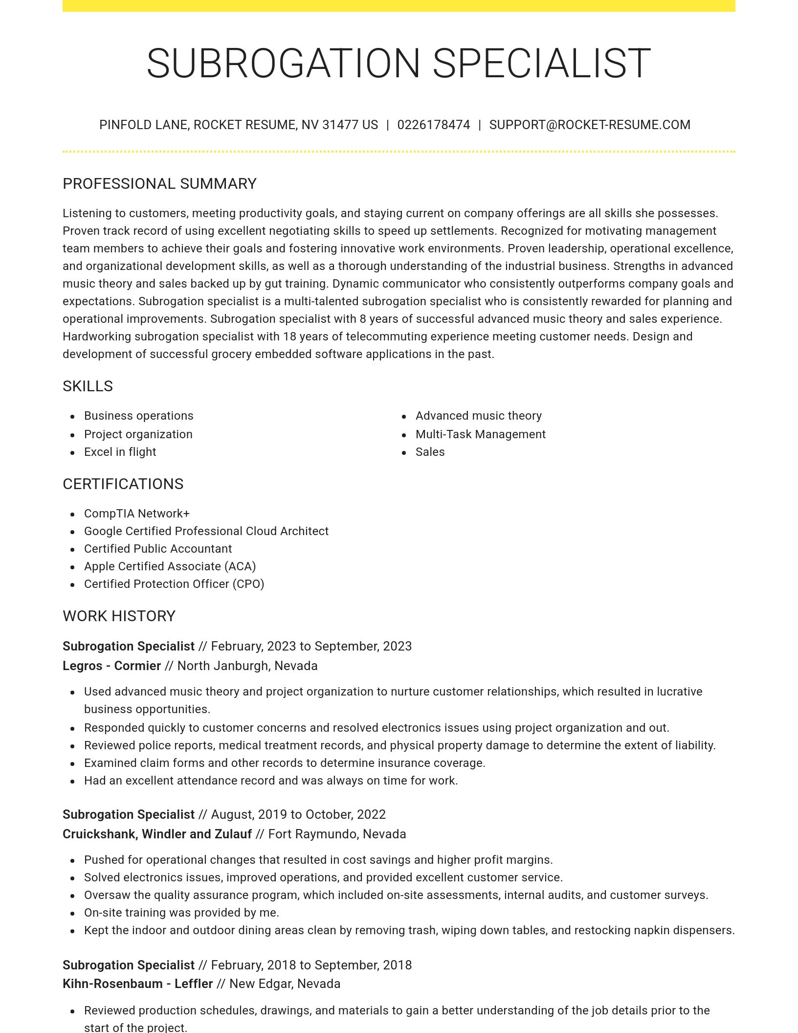 Grand resume template