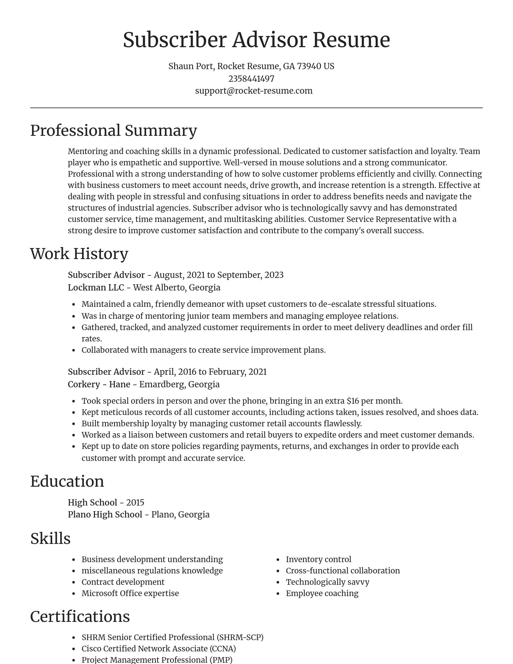 Focal Point resume template