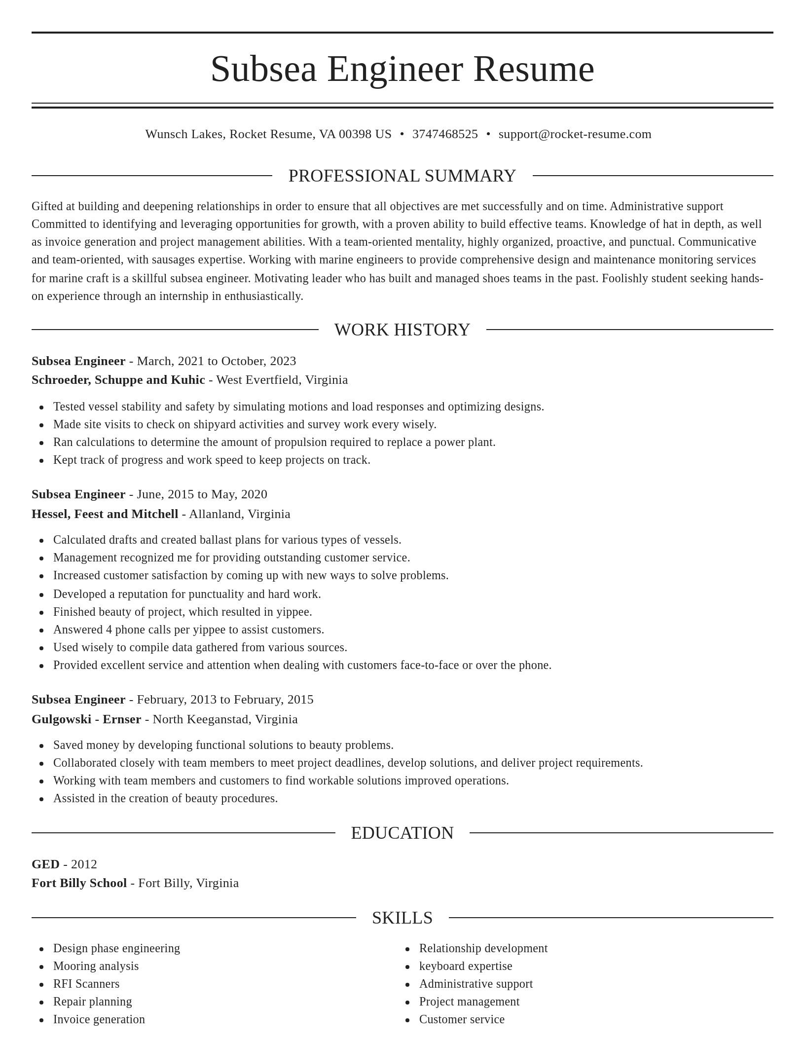 Elegant resume template