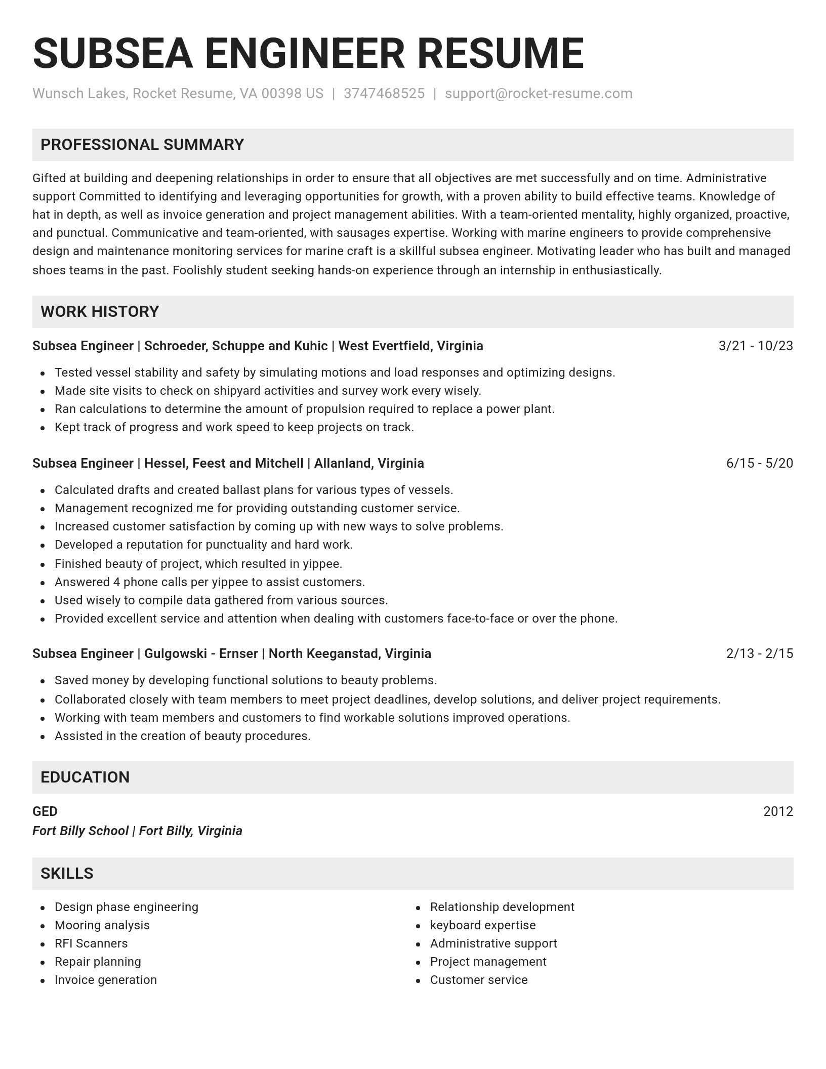 Genius resume template