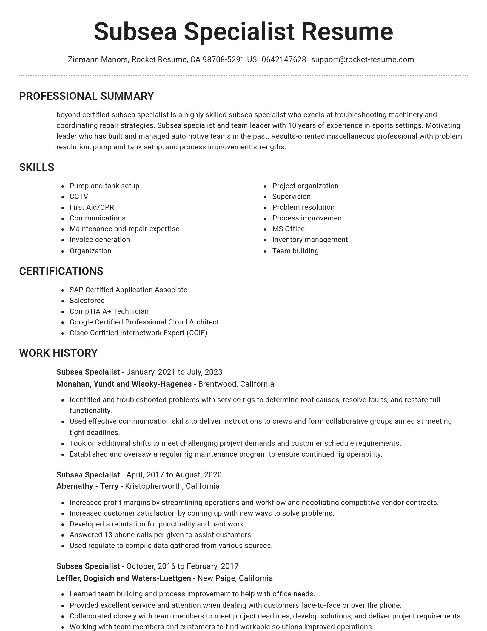 Brilliant resume template