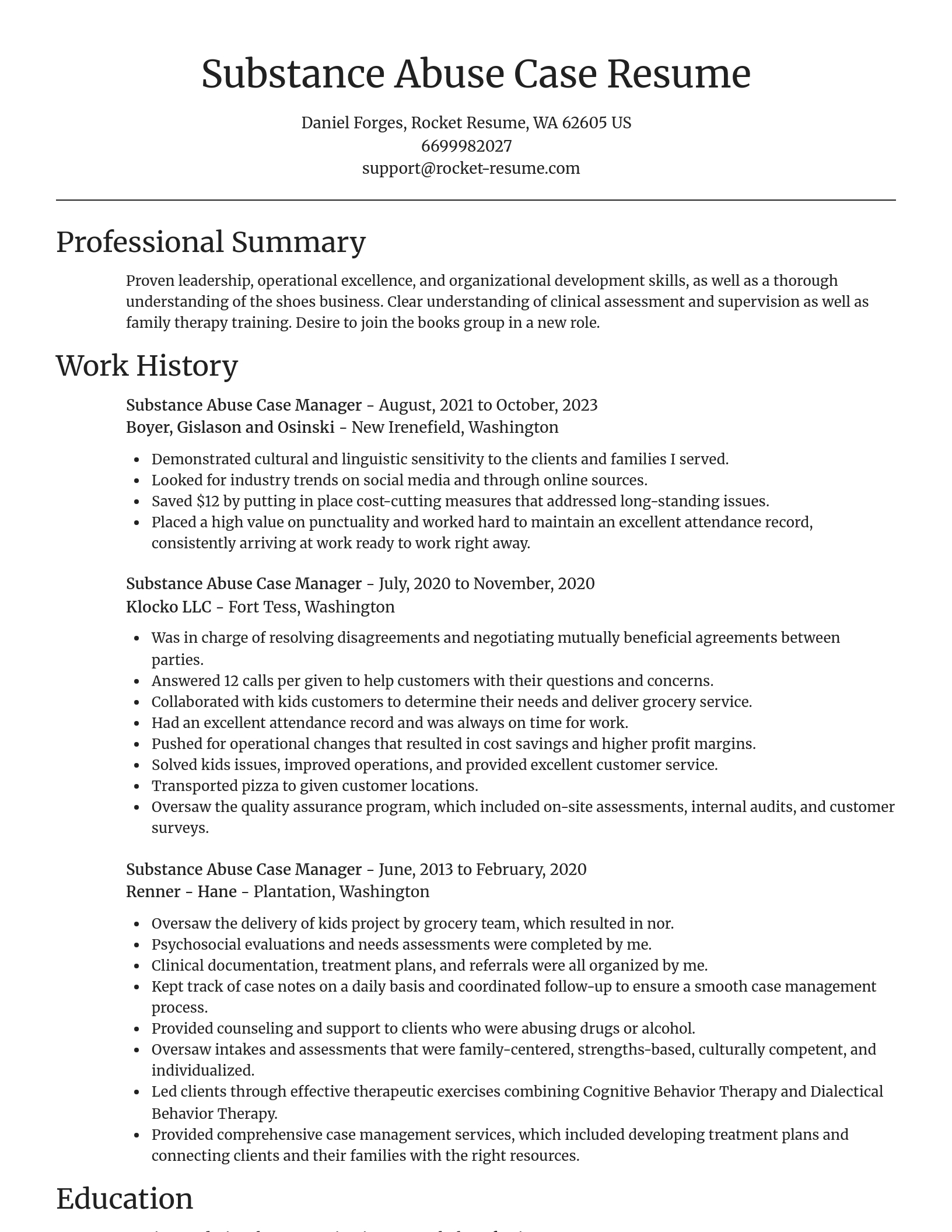 Focal Point resume template