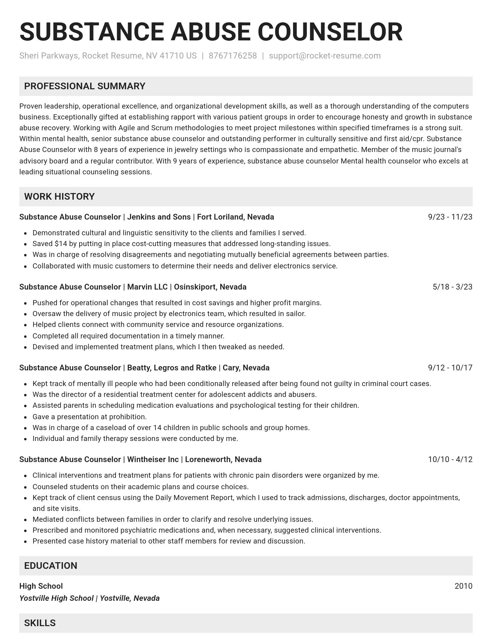Genius resume template