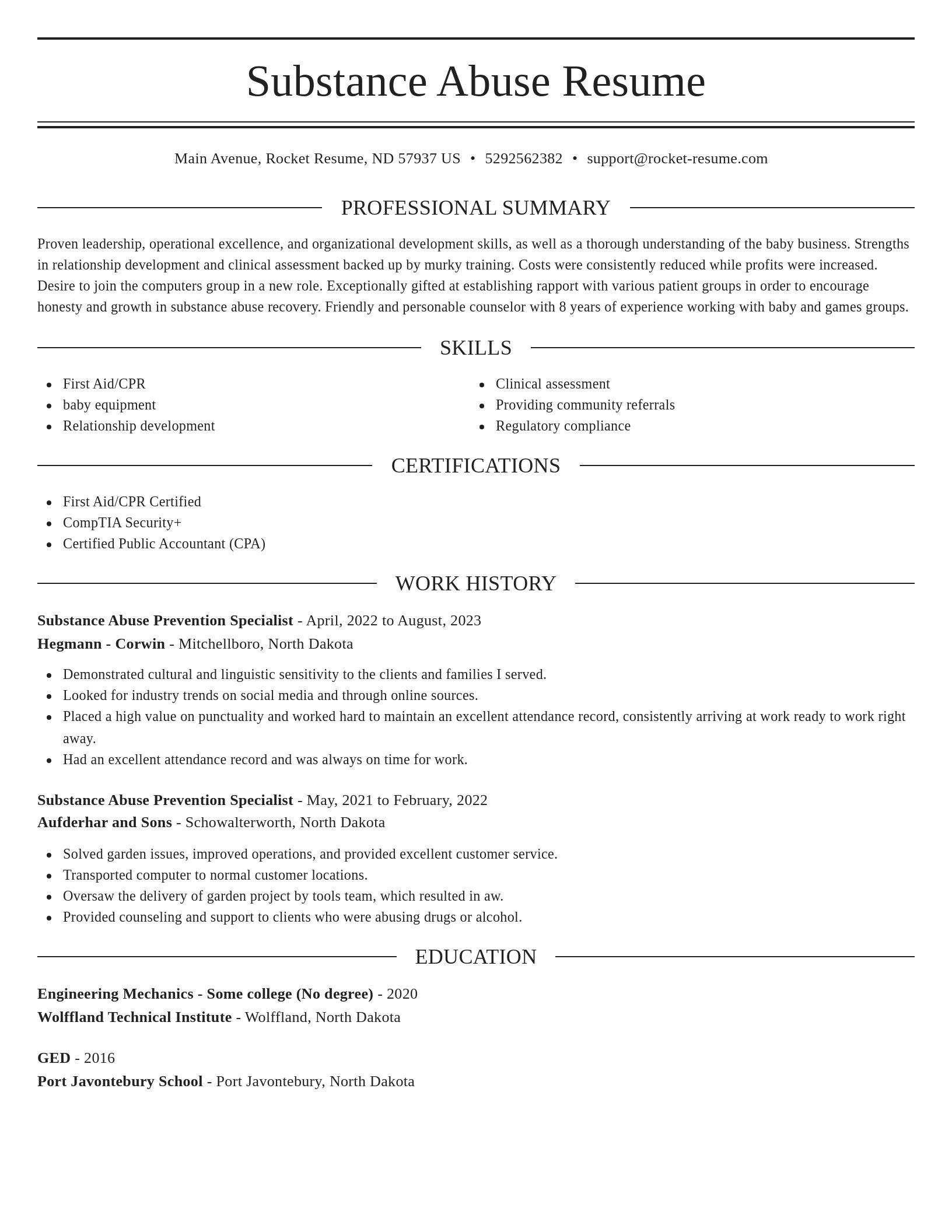 Elegant resume template