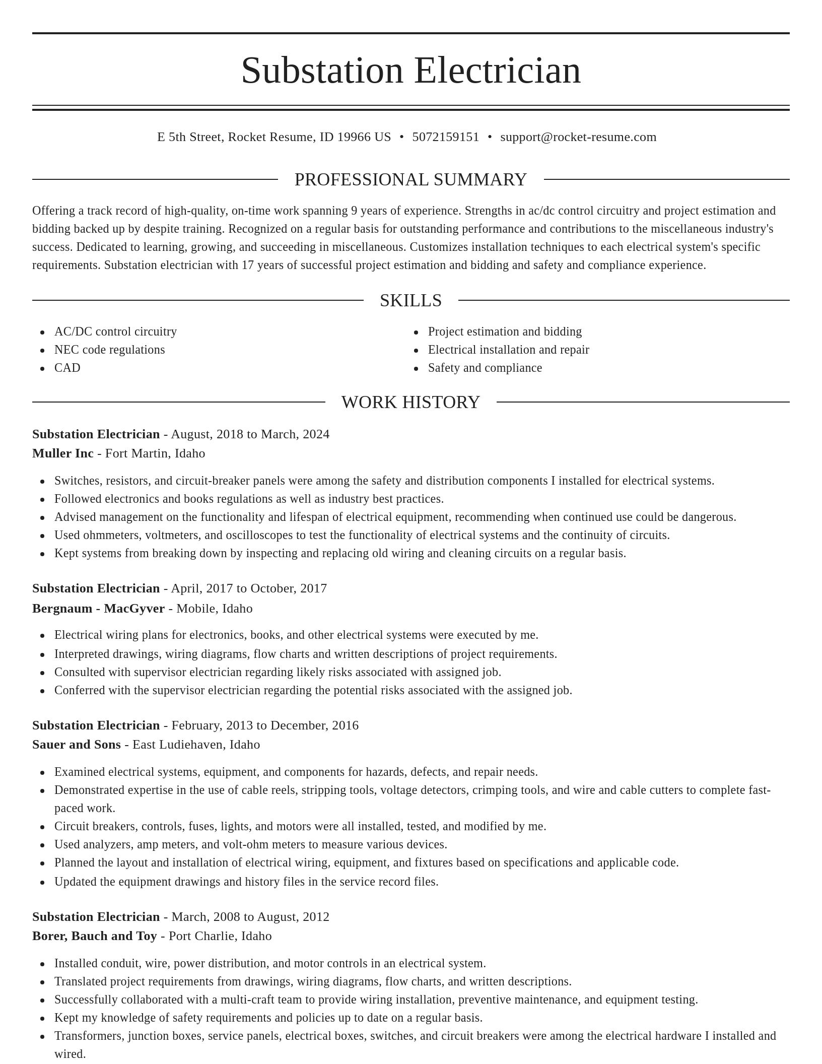 Elegant resume template