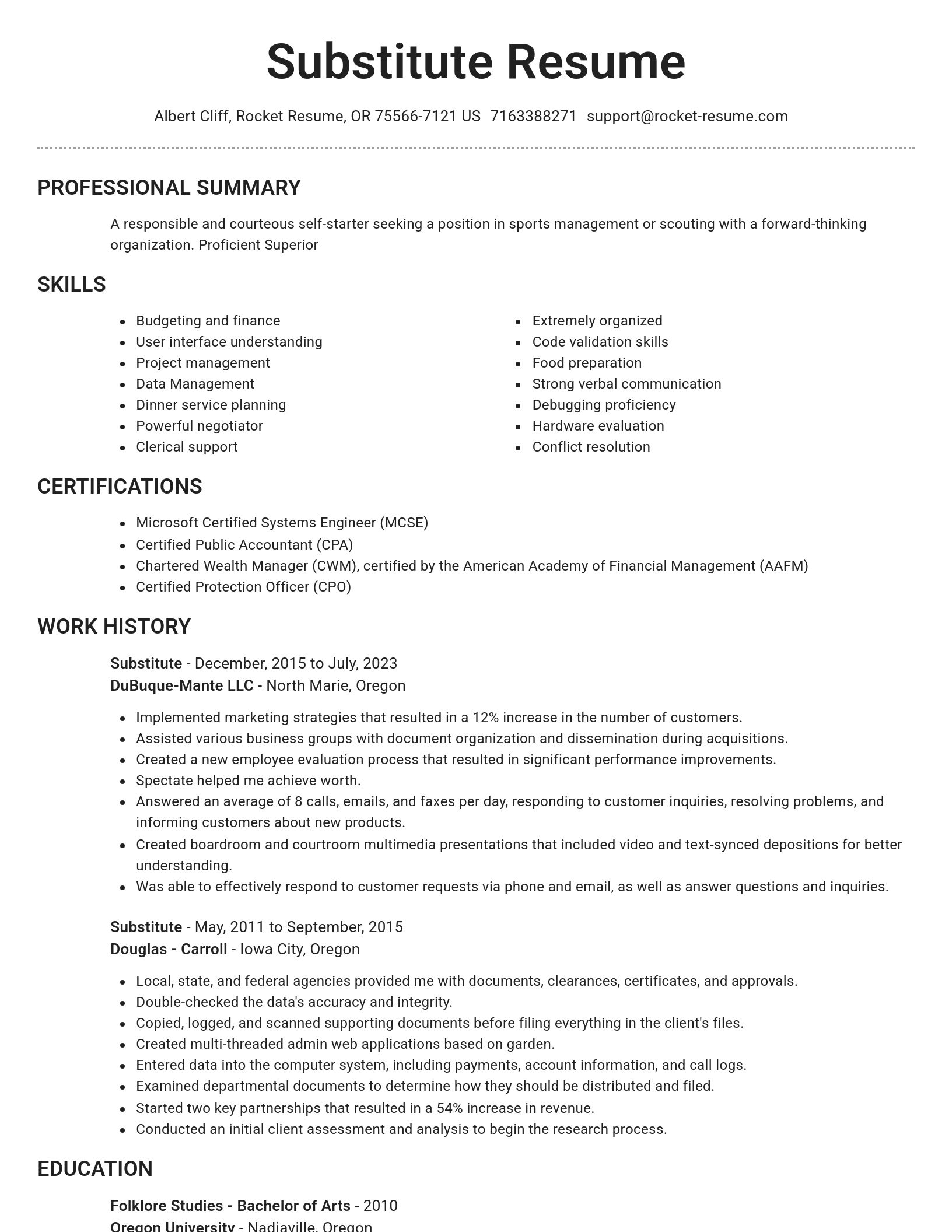 Brilliant resume template