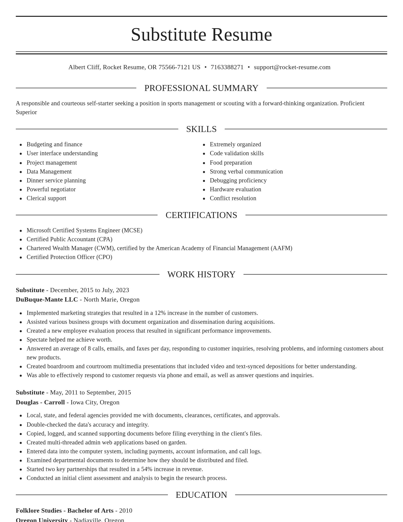Elegant resume template