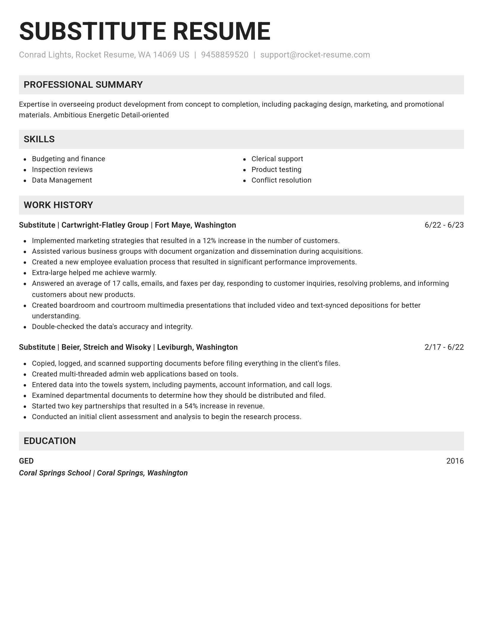 Genius resume template
