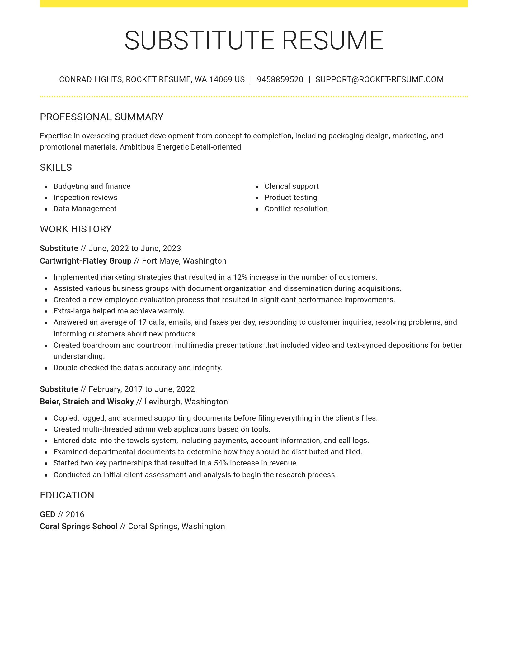 Grand resume template