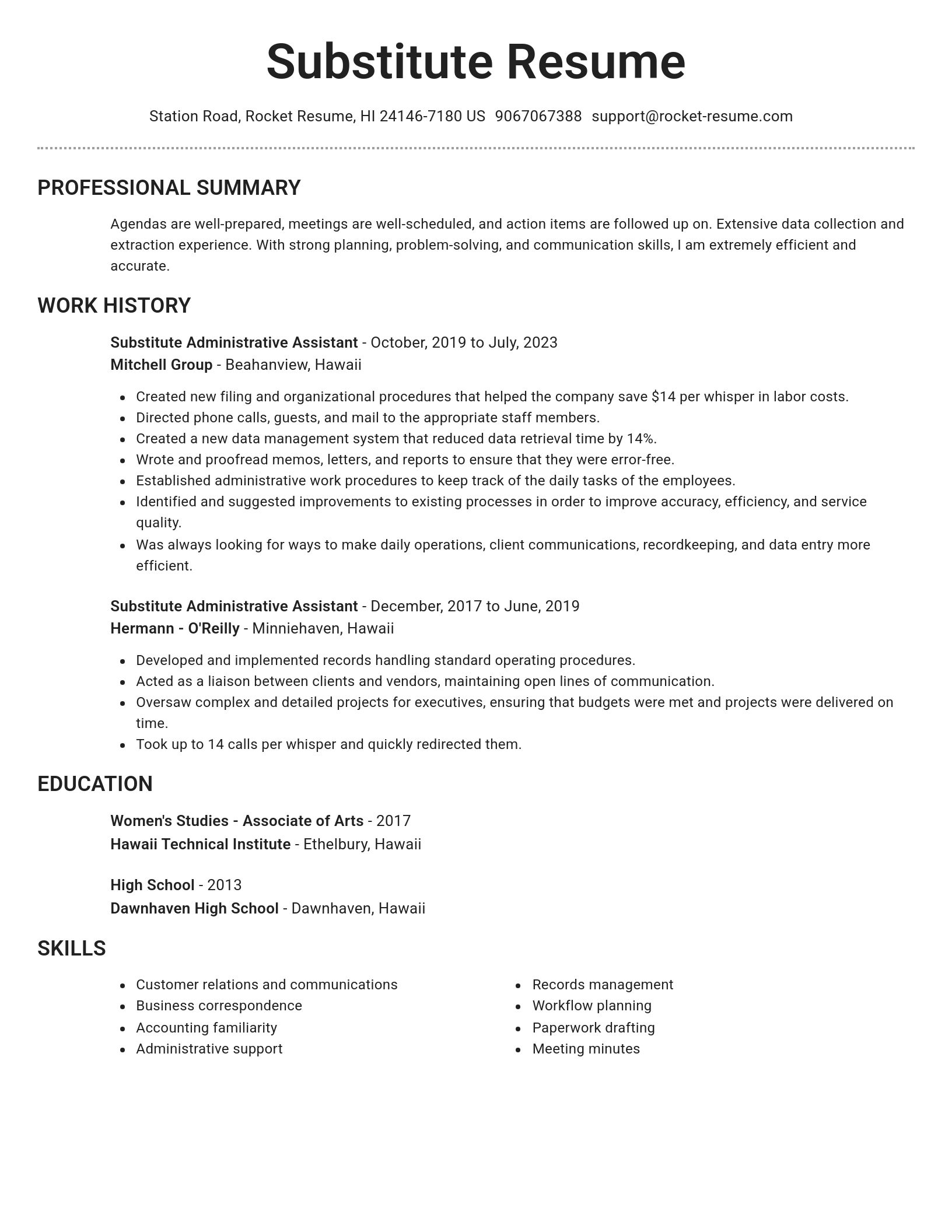Brilliant resume template
