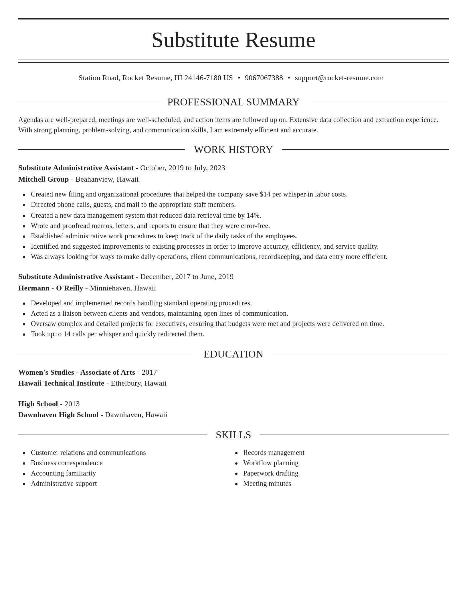 Elegant resume template