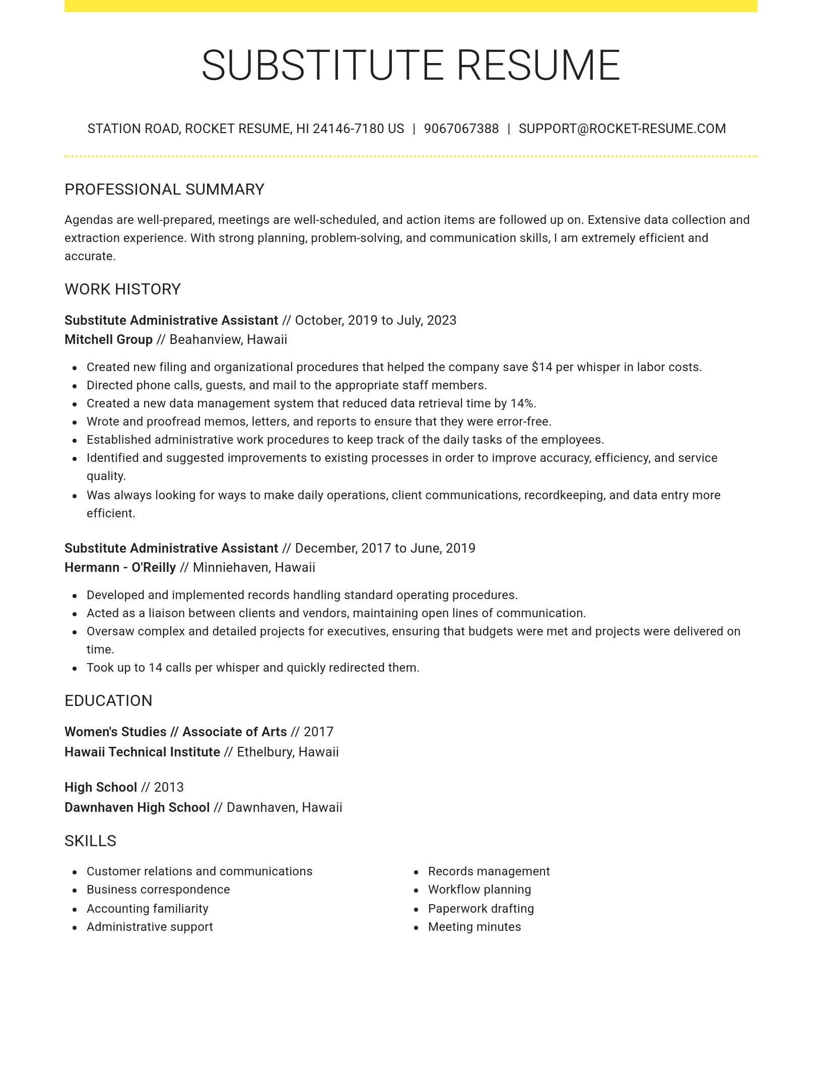 Grand resume template