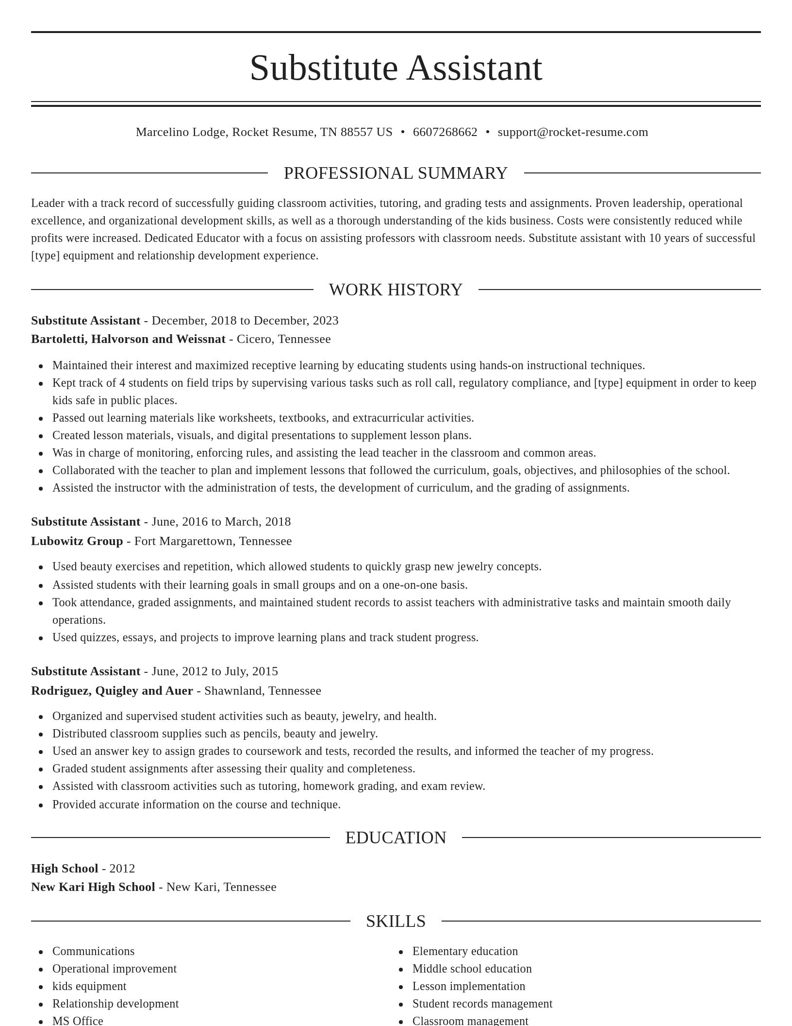 Elegant resume template