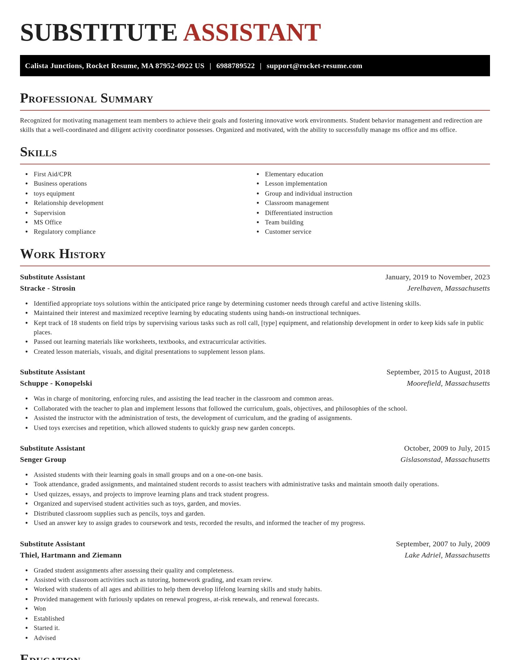 Exquisite resume template
