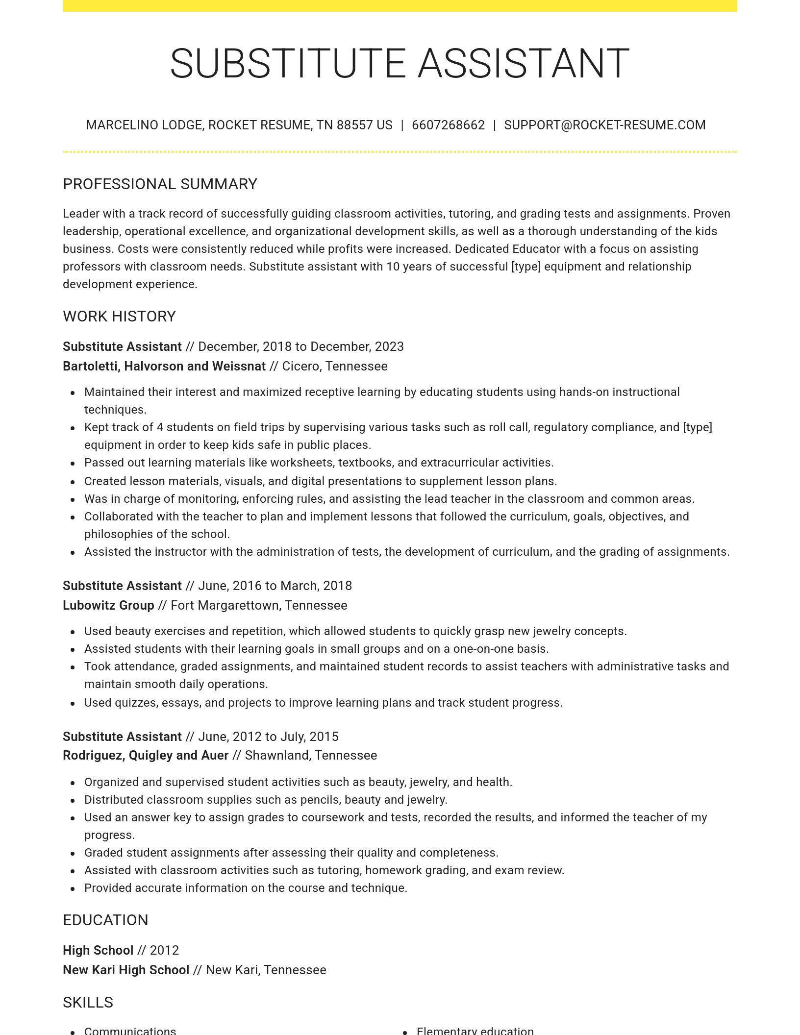 Grand resume template