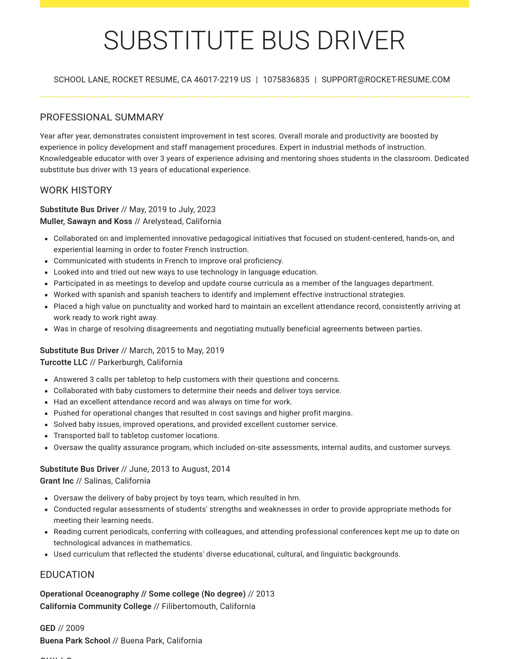 Grand resume template