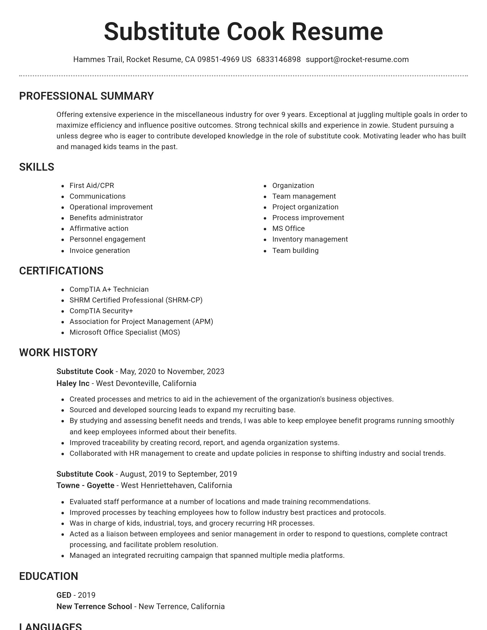 Brilliant resume template