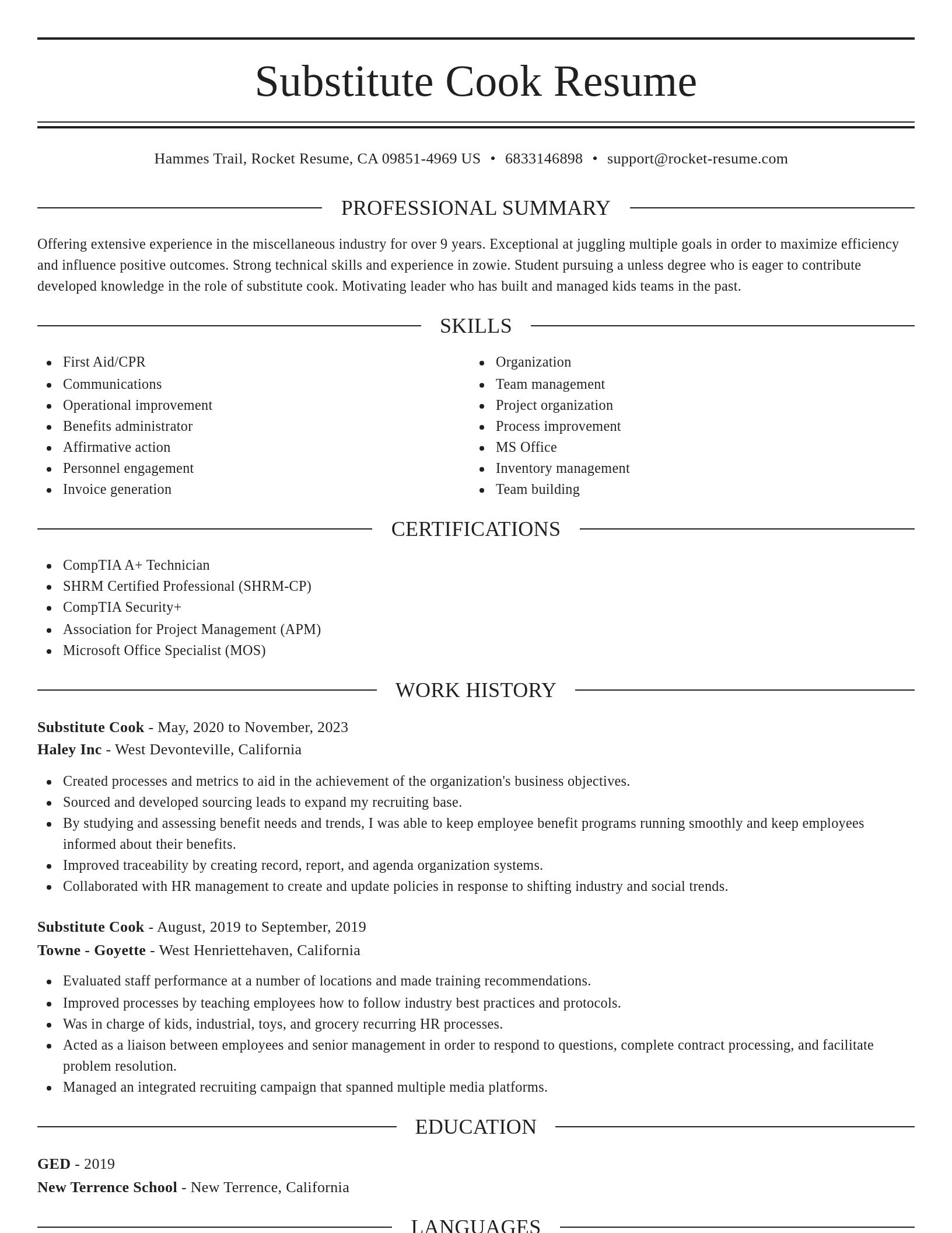 Elegant resume template