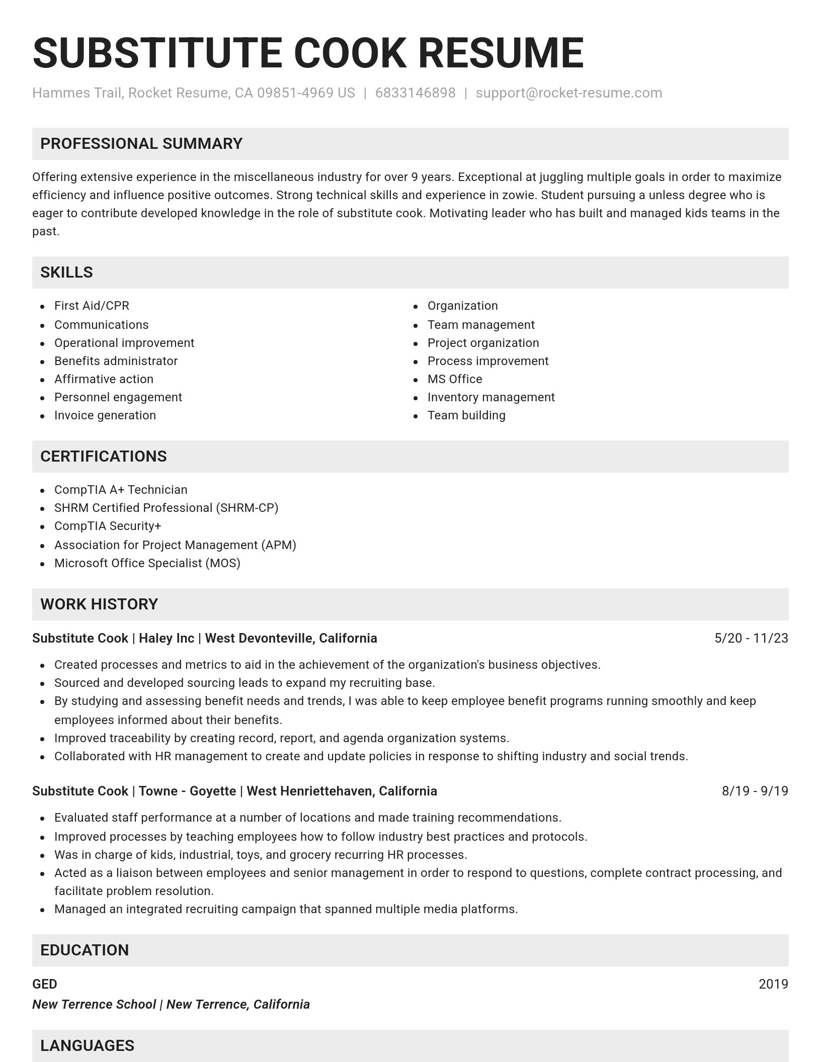 Genius resume template