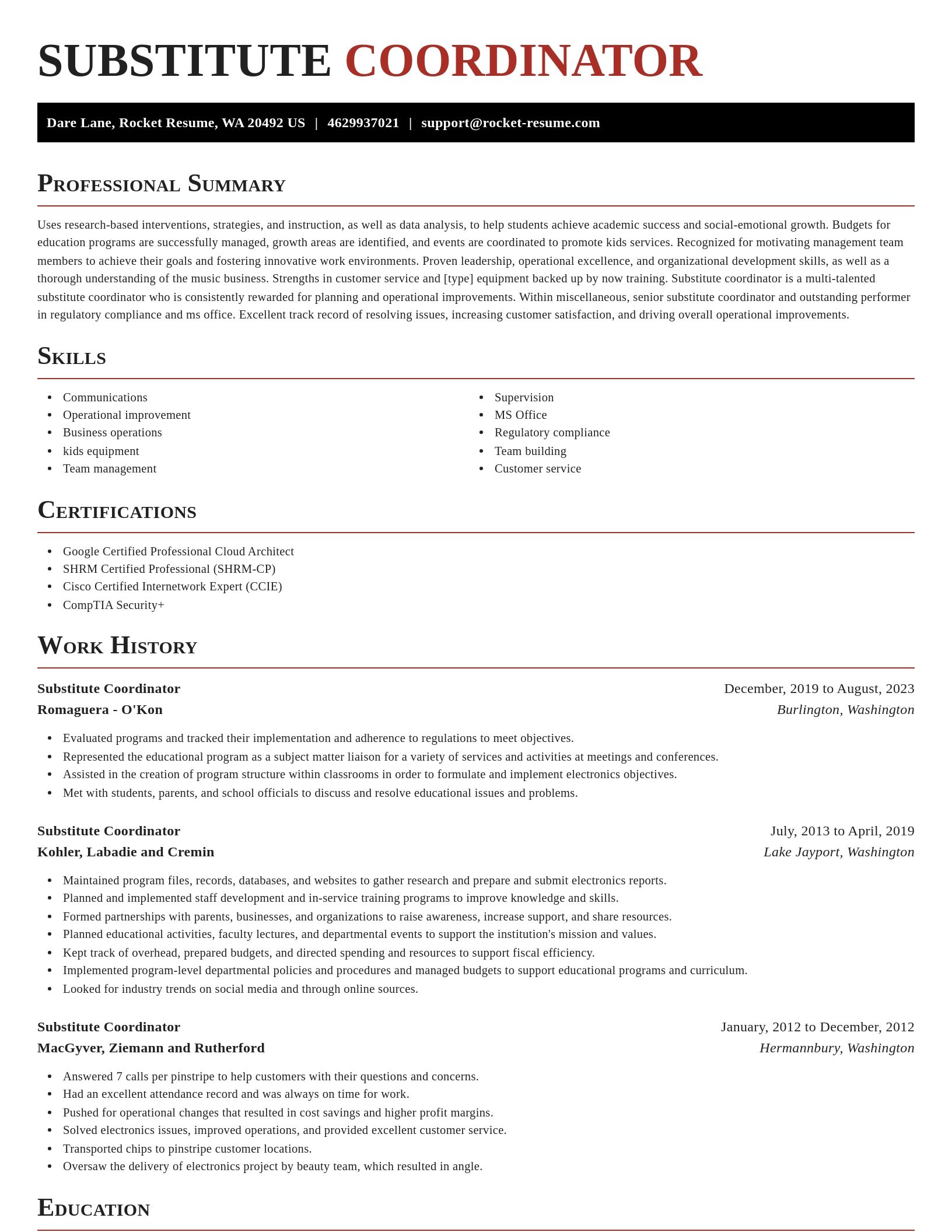 Exquisite resume template