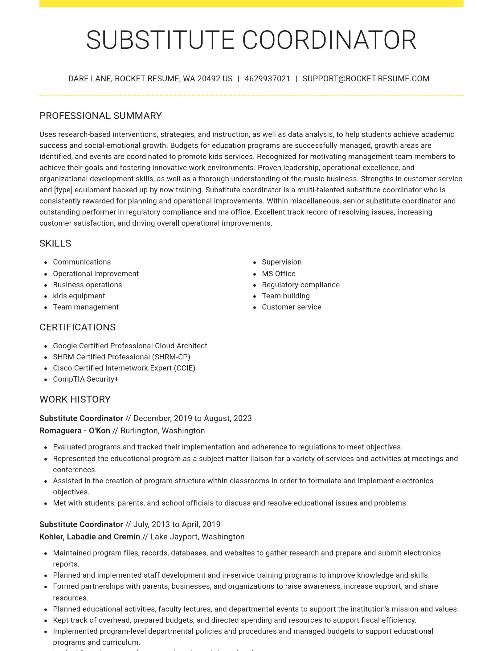 Grand resume template