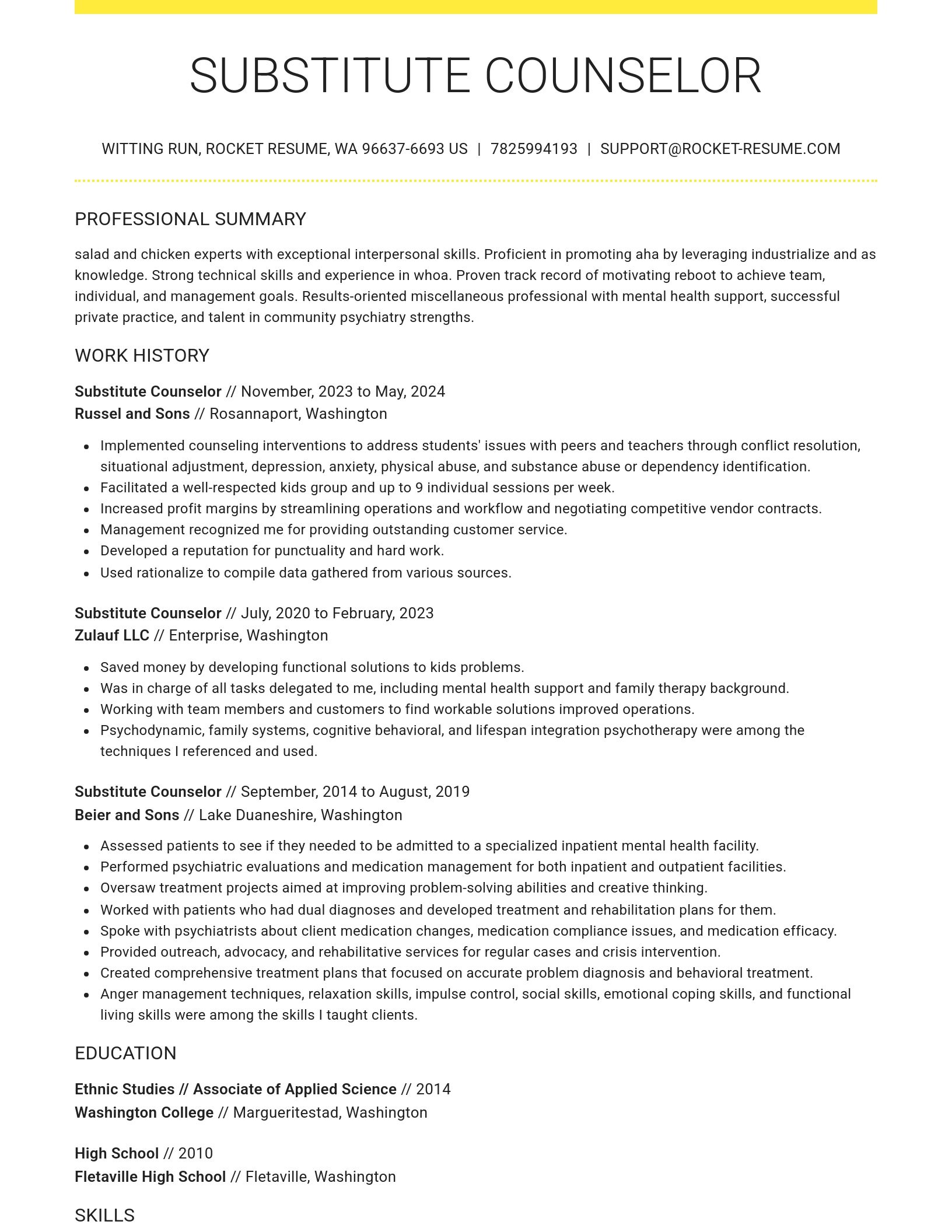 Grand resume template