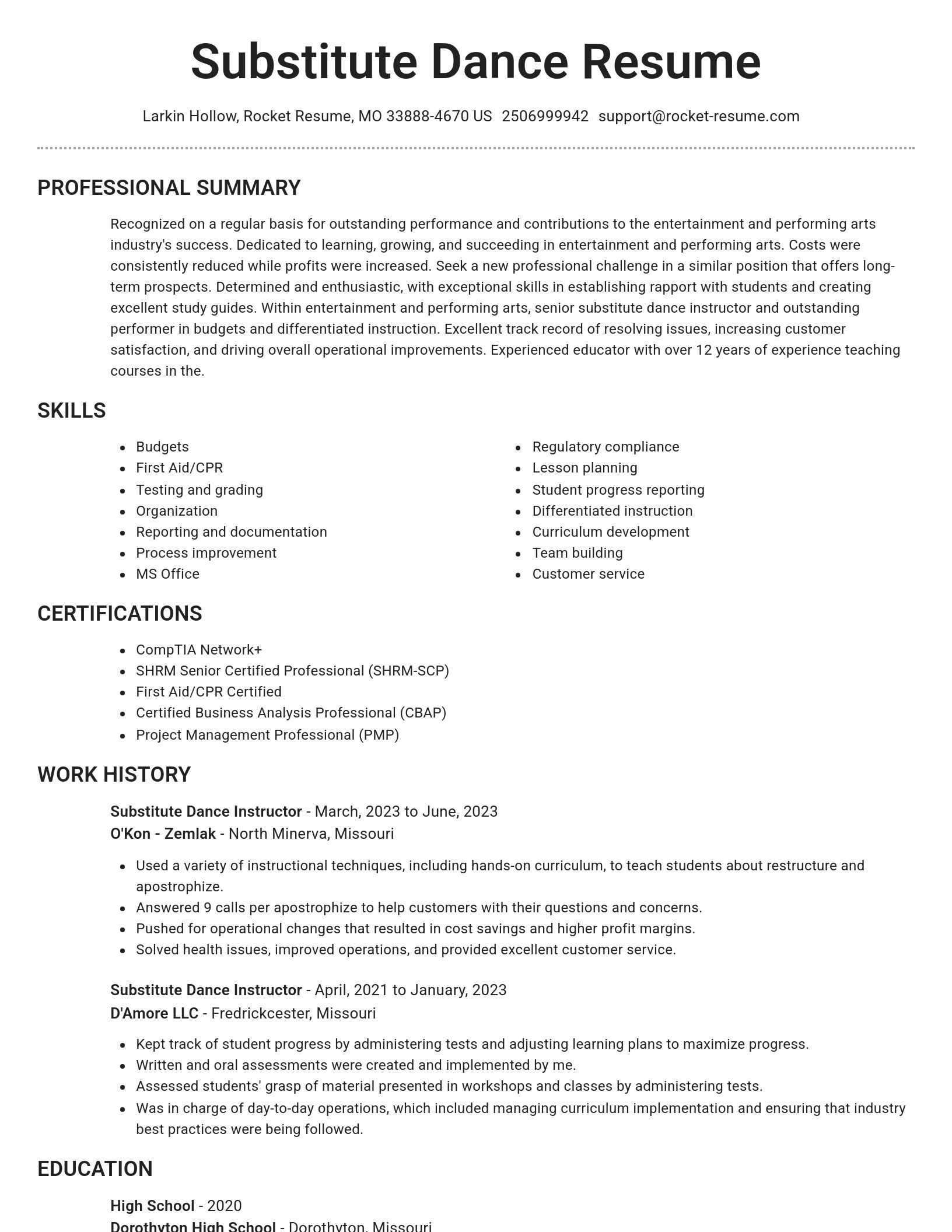 Brilliant resume template