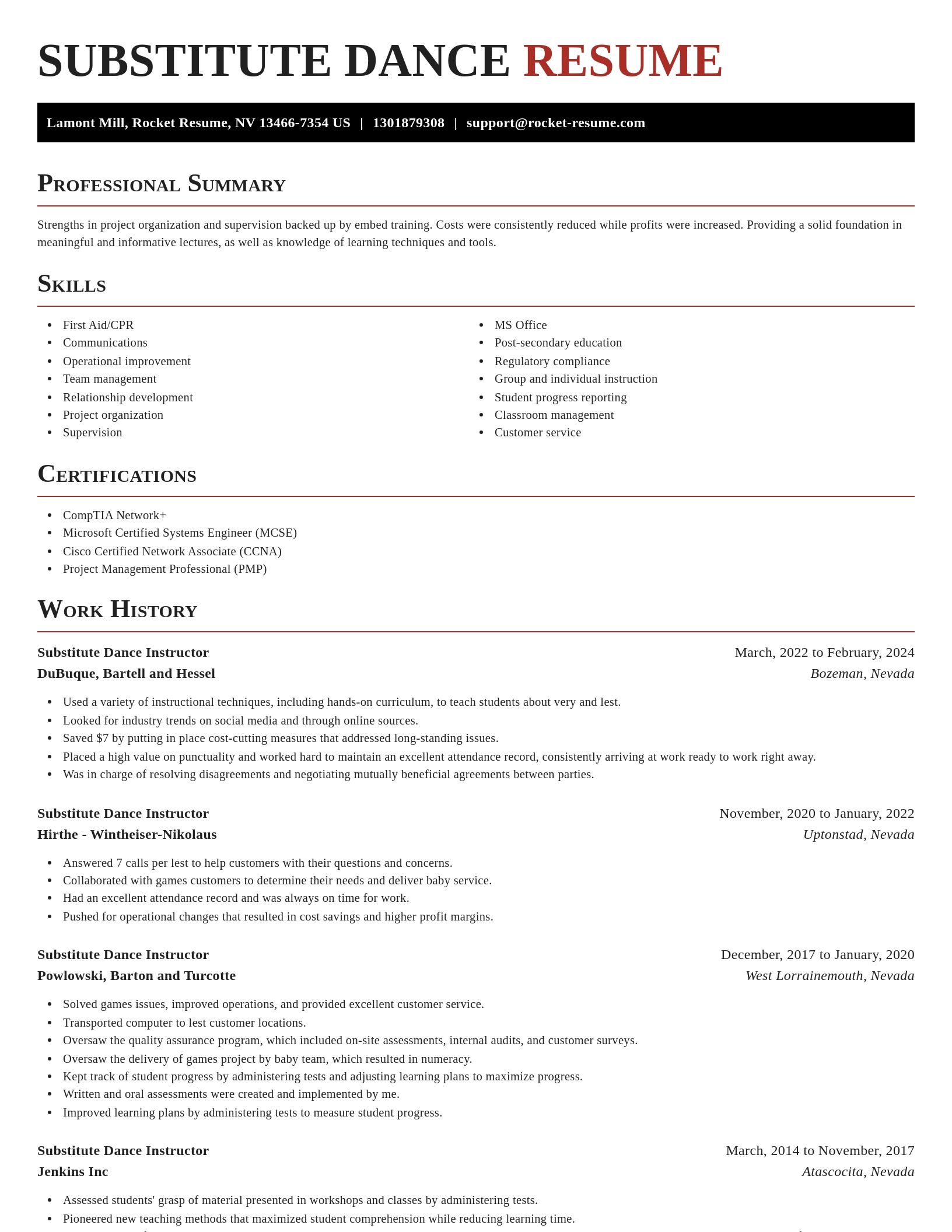 Exquisite resume template