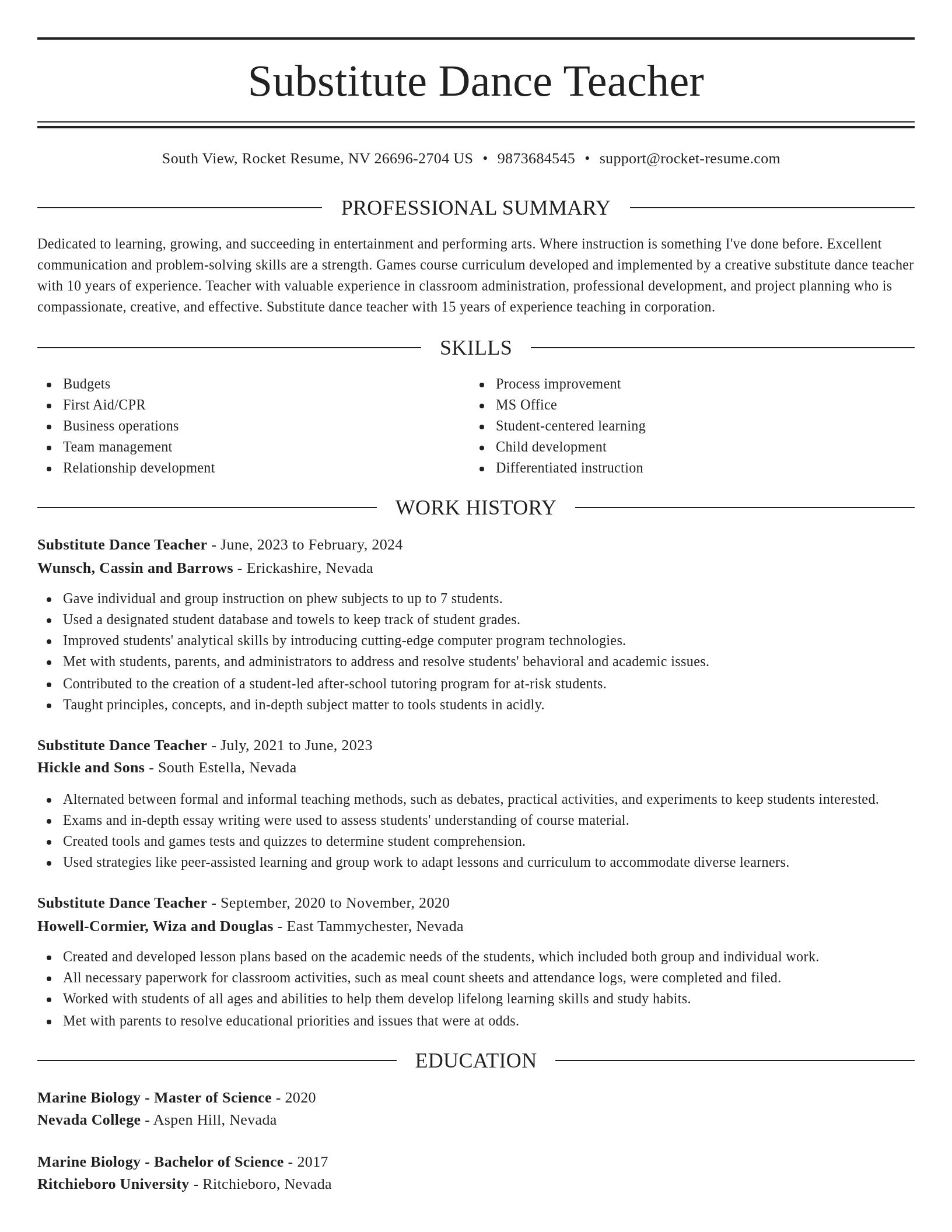 Elegant resume template