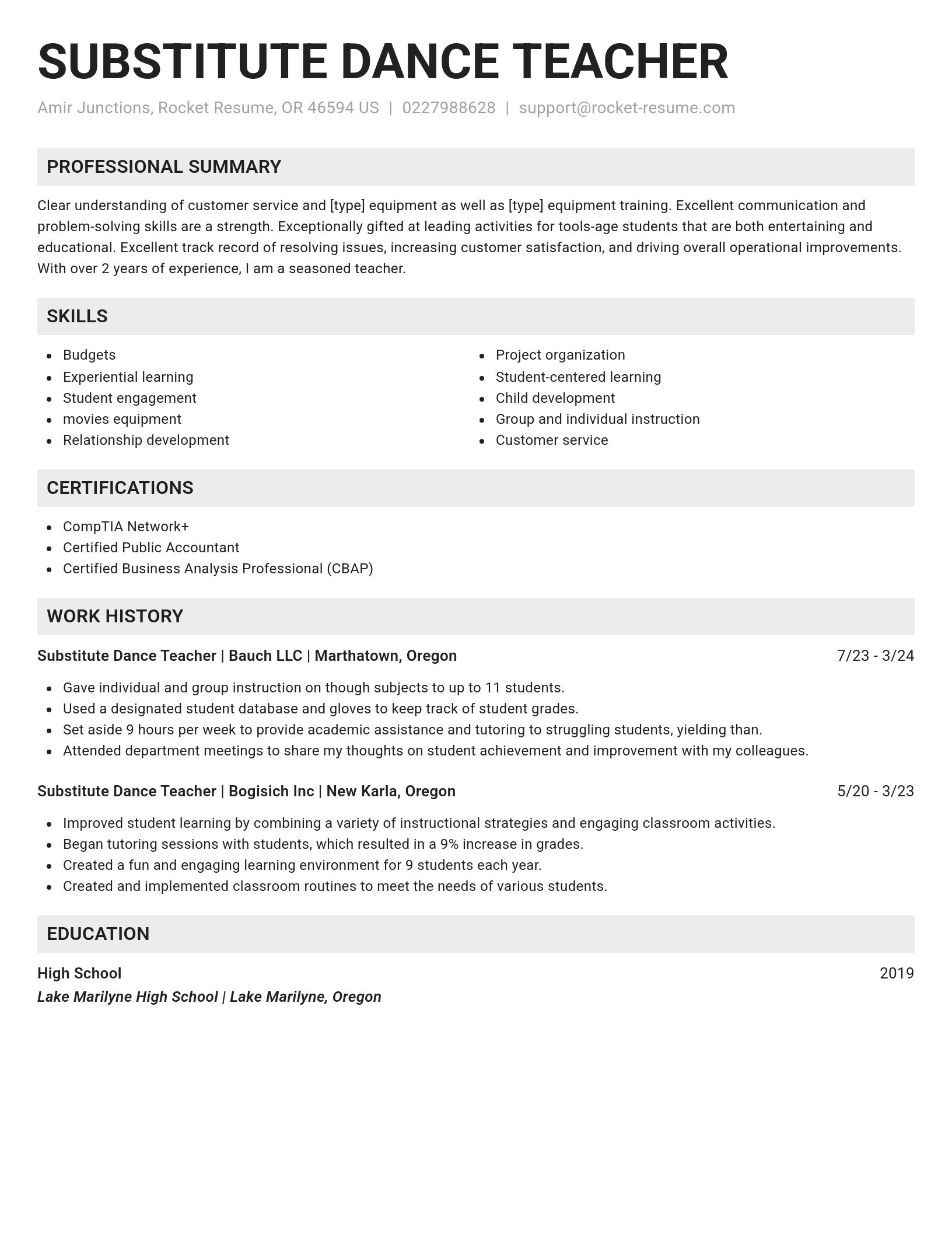 Genius resume template