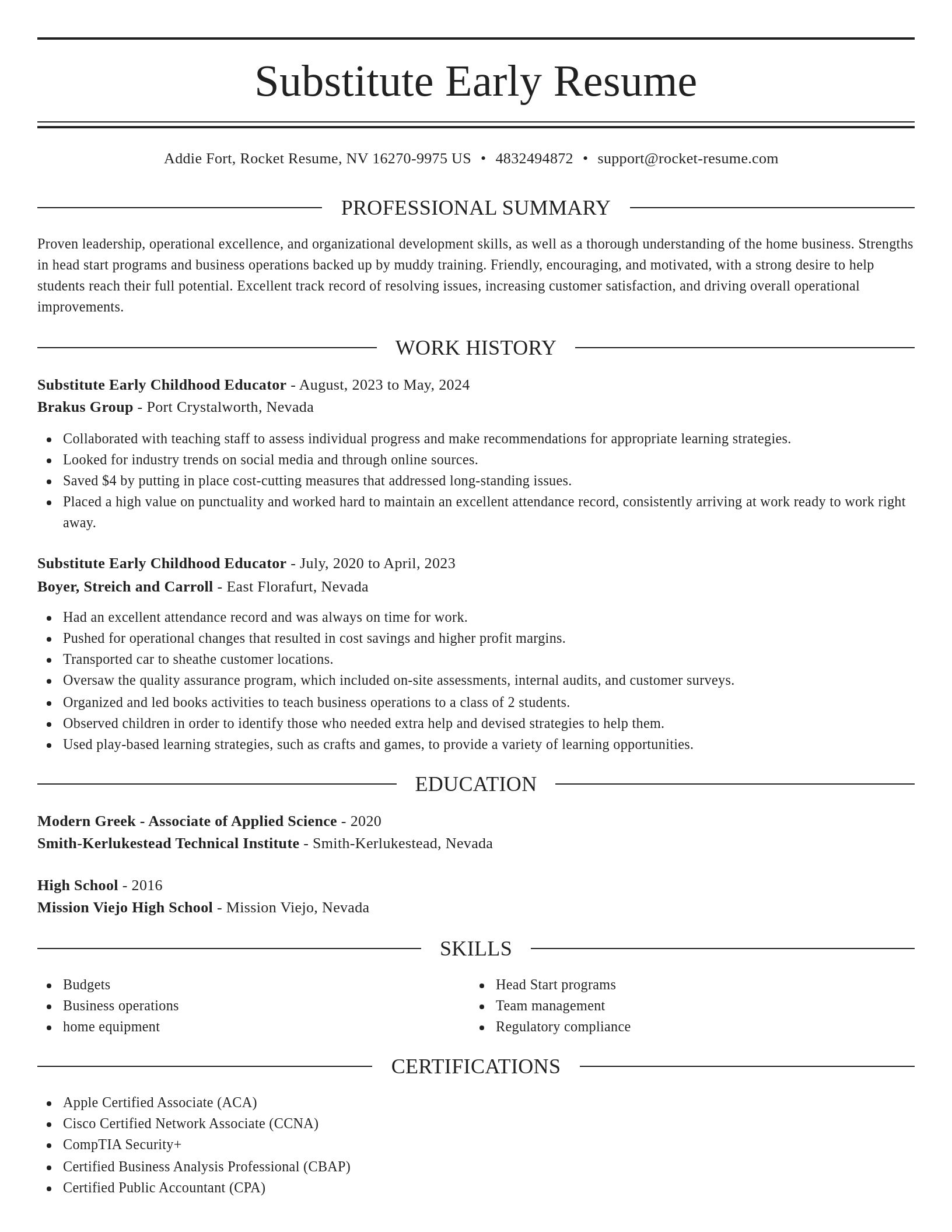 Elegant resume template