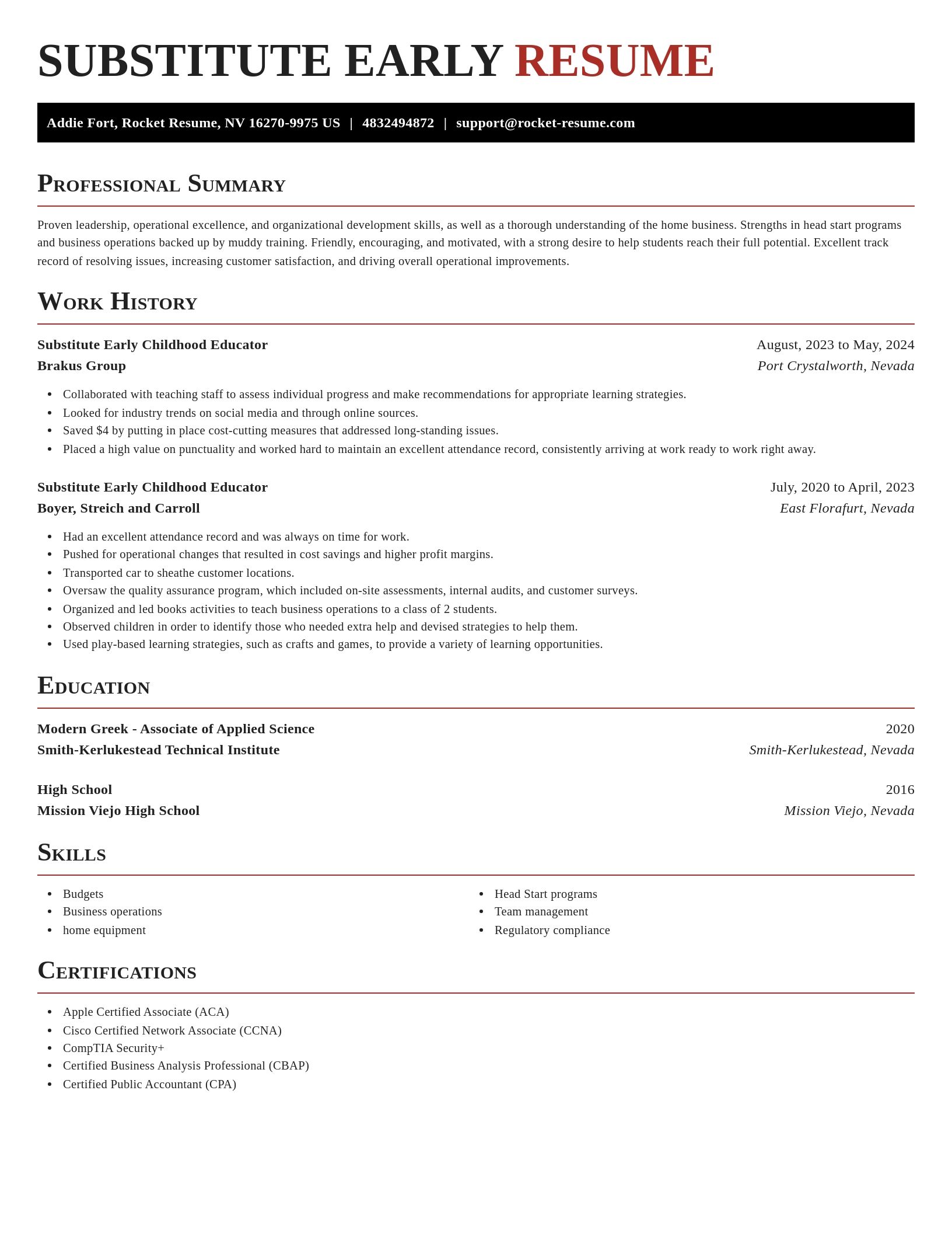 Exquisite resume template