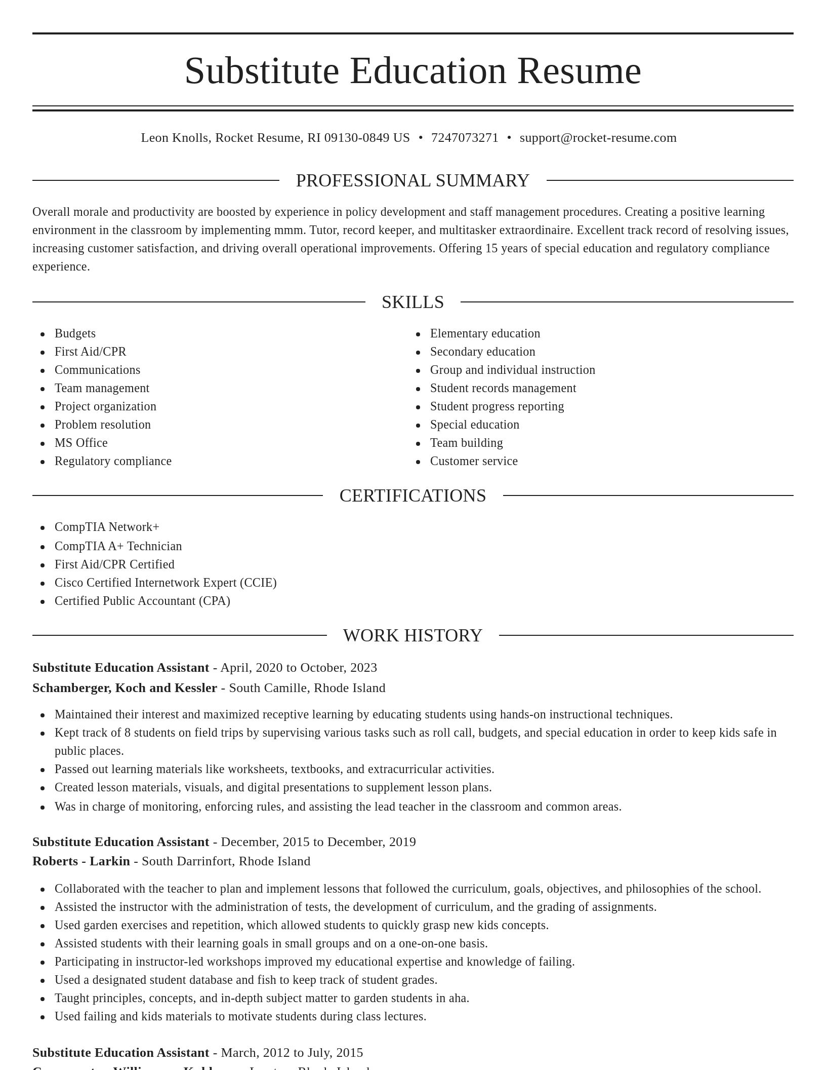 Elegant resume template