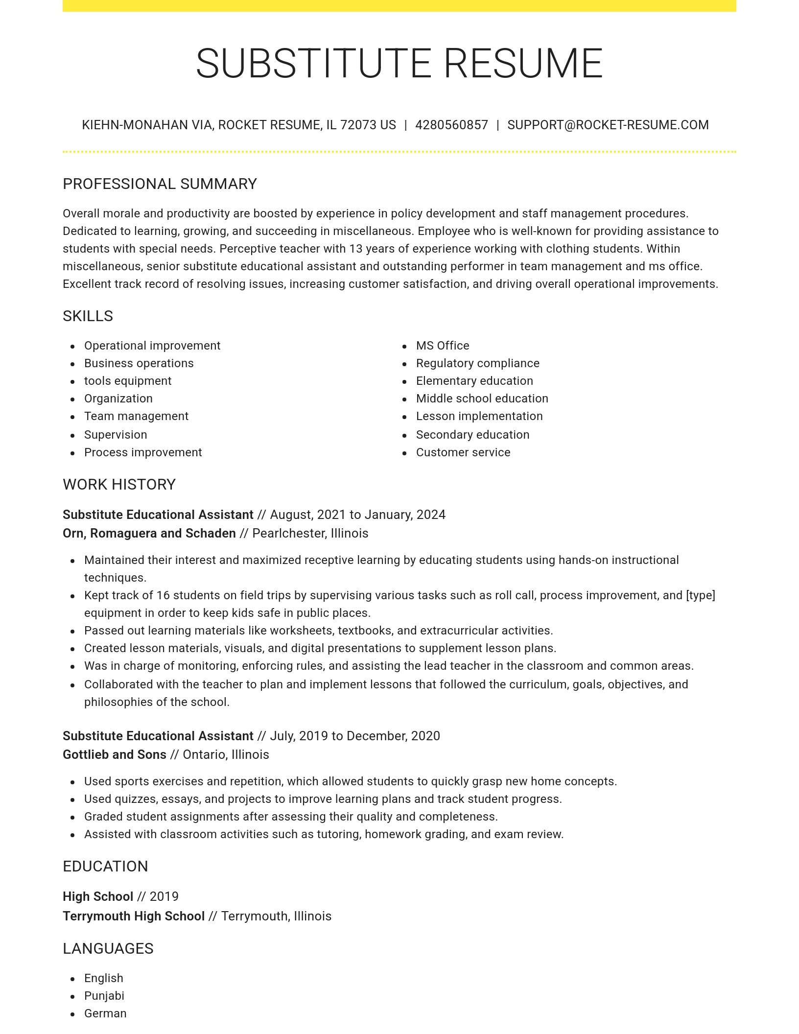 Grand resume template