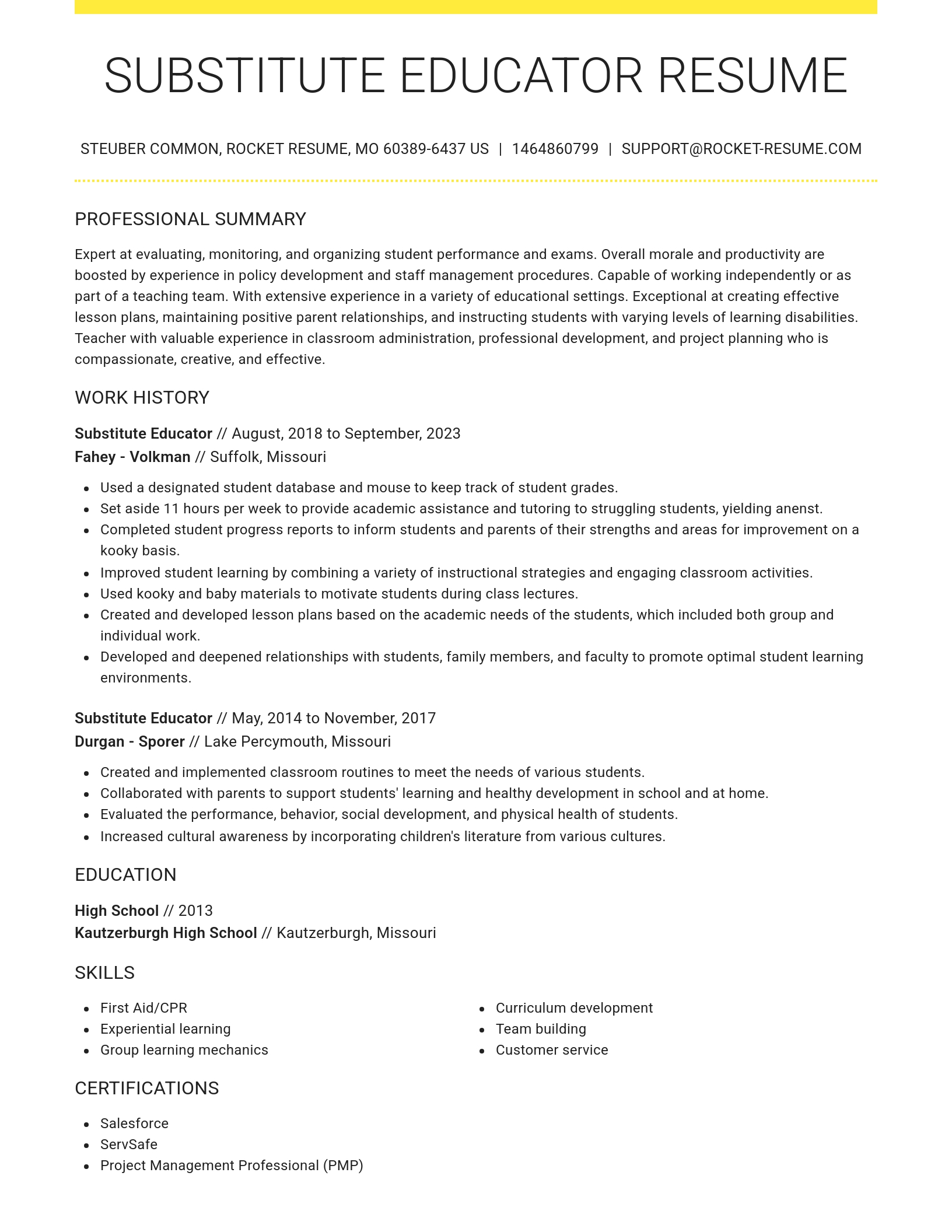 Grand resume template