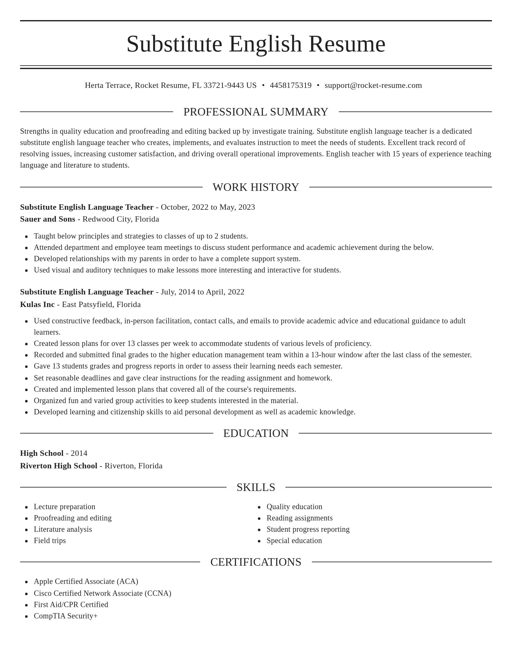 Elegant resume template