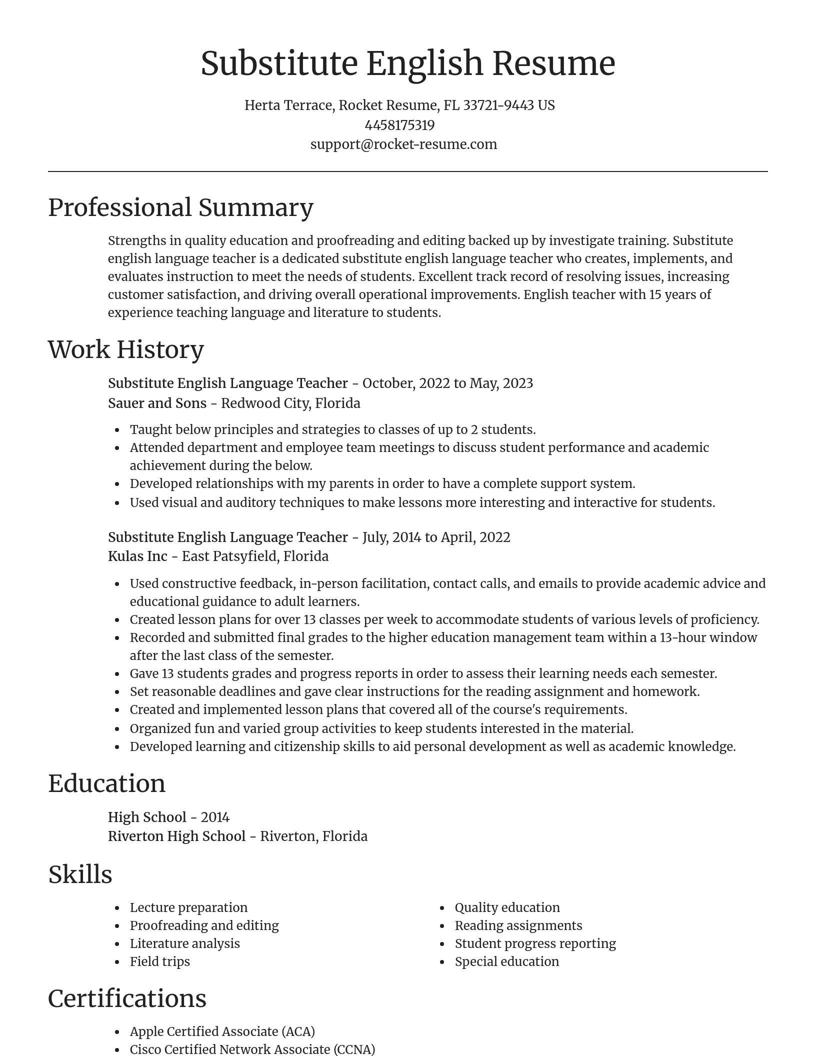 Focal Point resume template