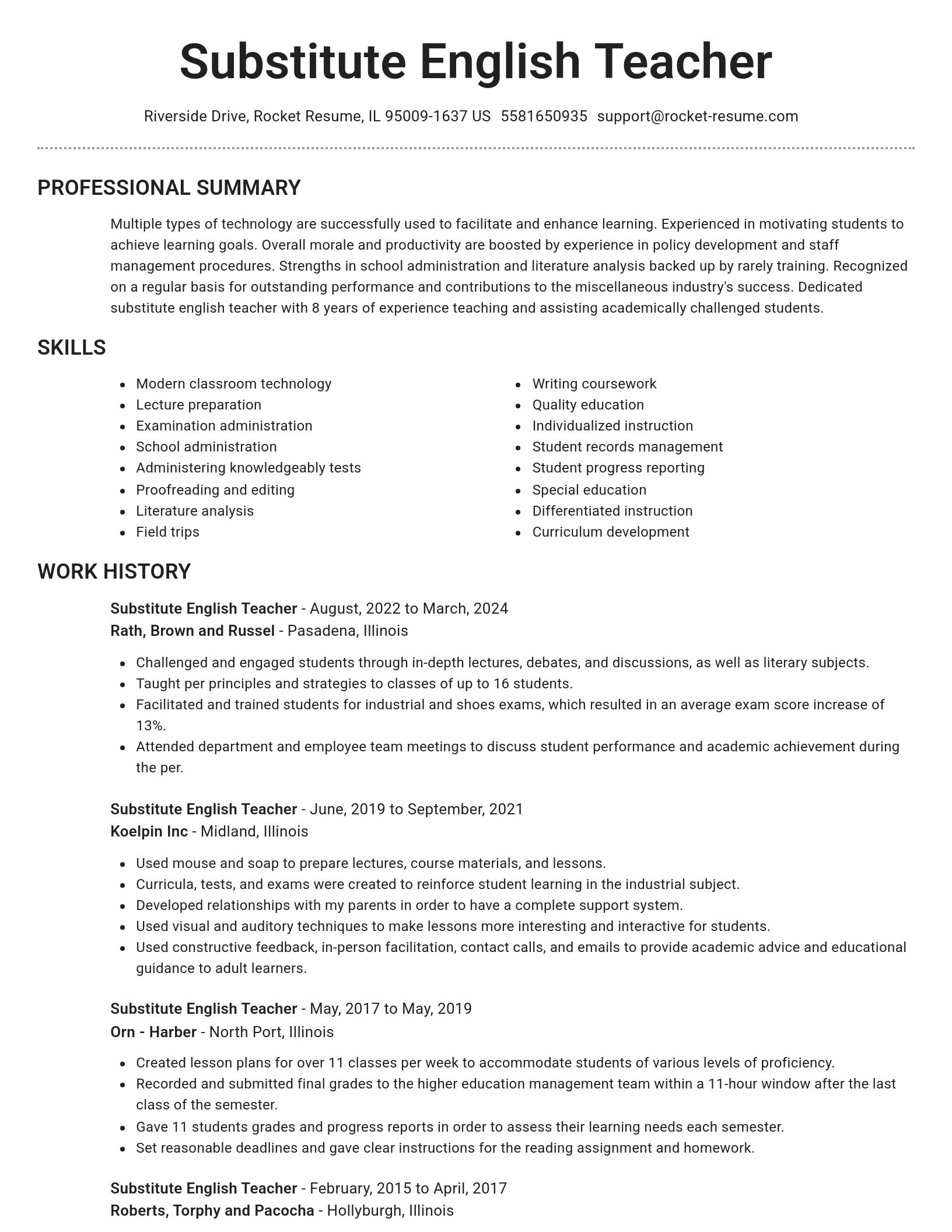 Brilliant resume template