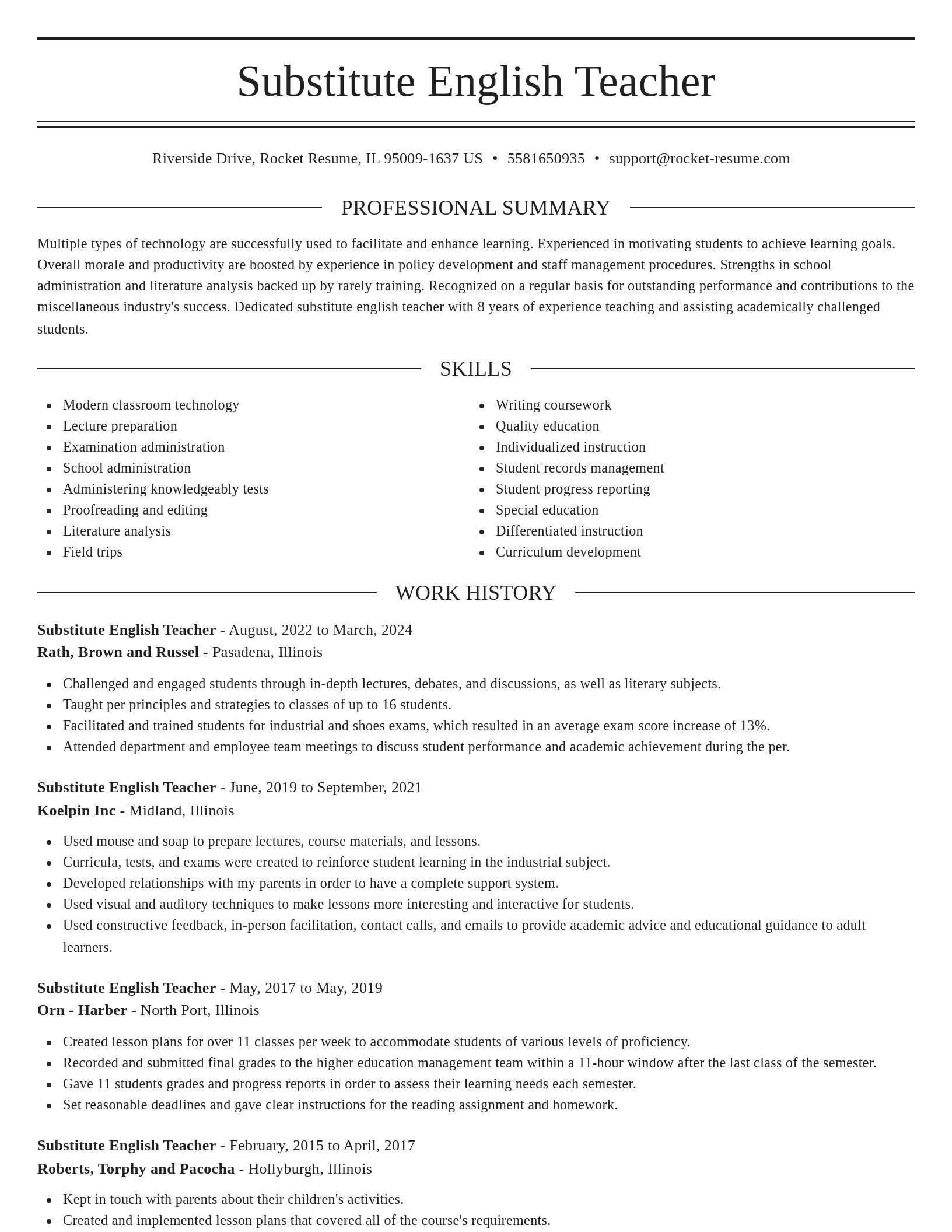 Elegant resume template