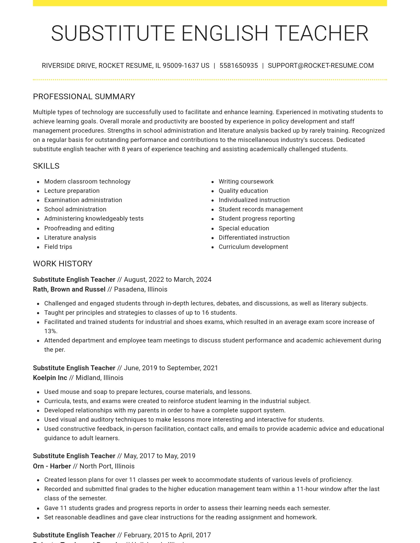 Grand resume template