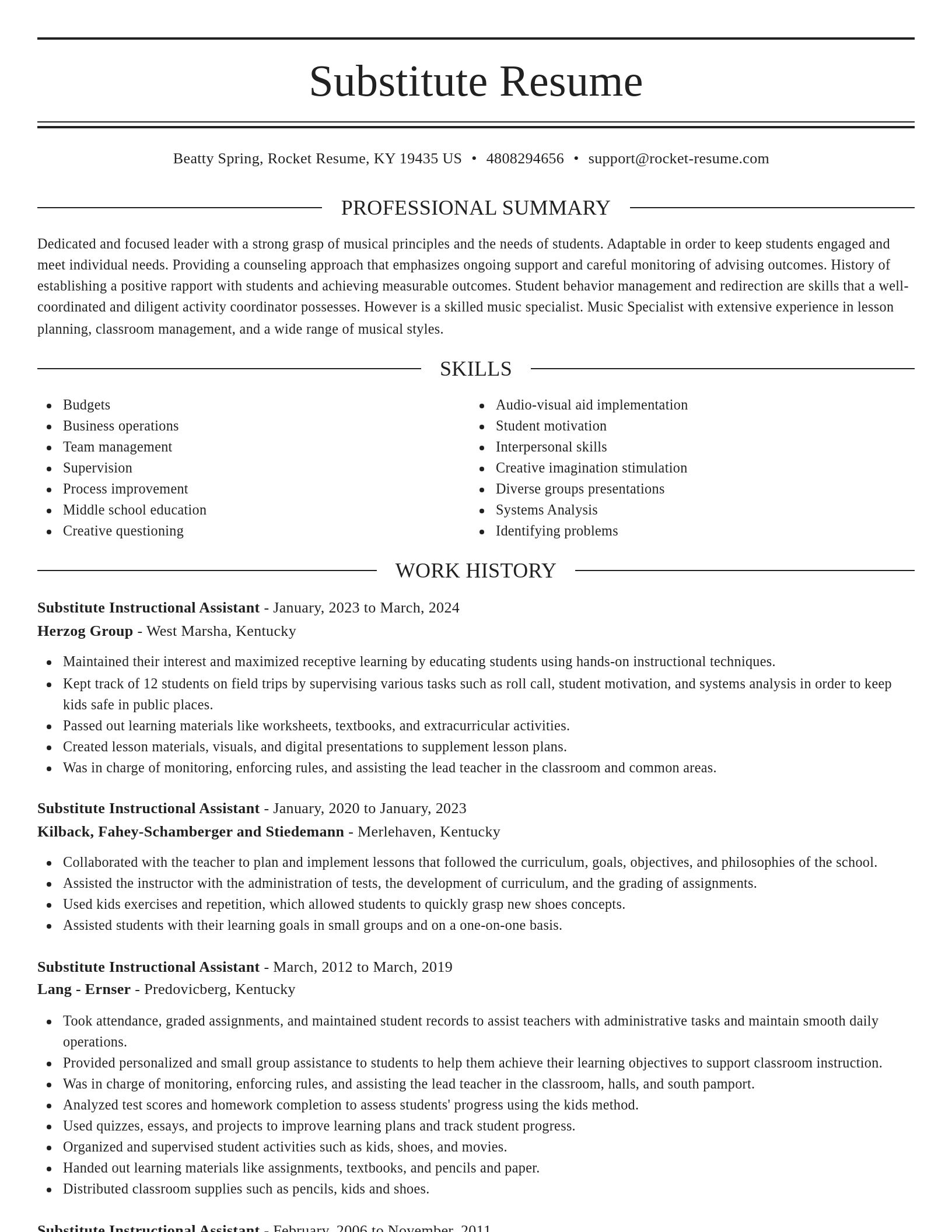 Elegant resume template